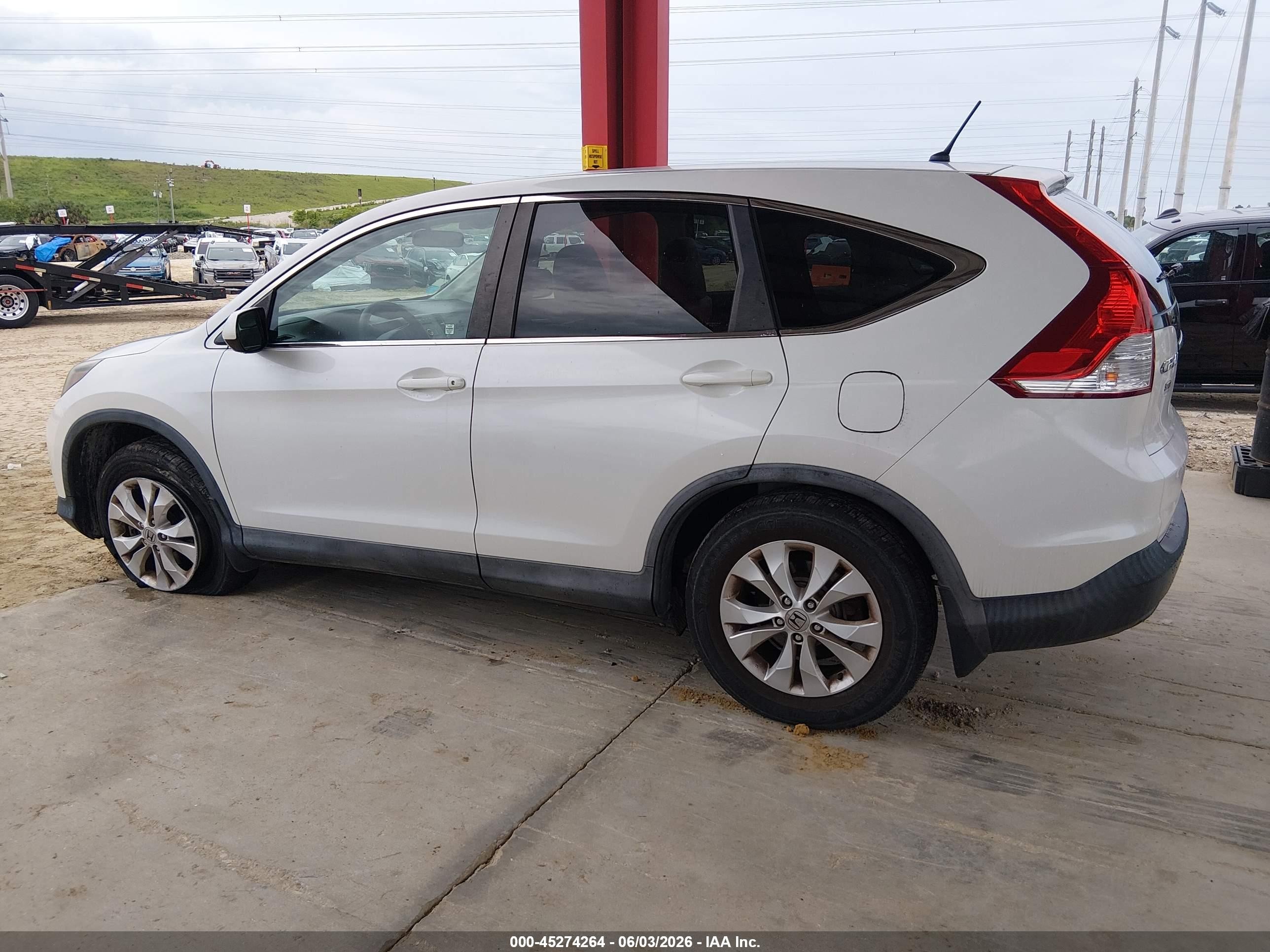 2014 Honda Cr-v Ex White vin: 5J6RM4H50EL016329