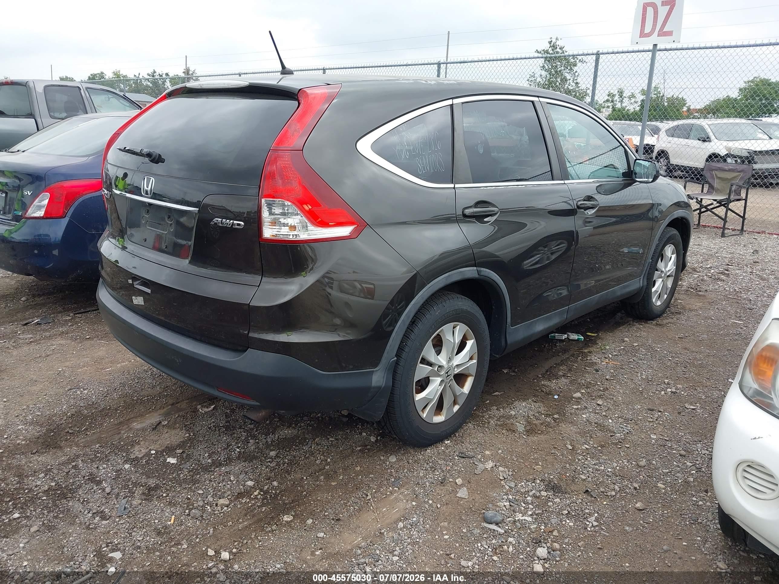 2014 Honda Cr-v Ex Gray vin: 5J6RM4H50EL022034
