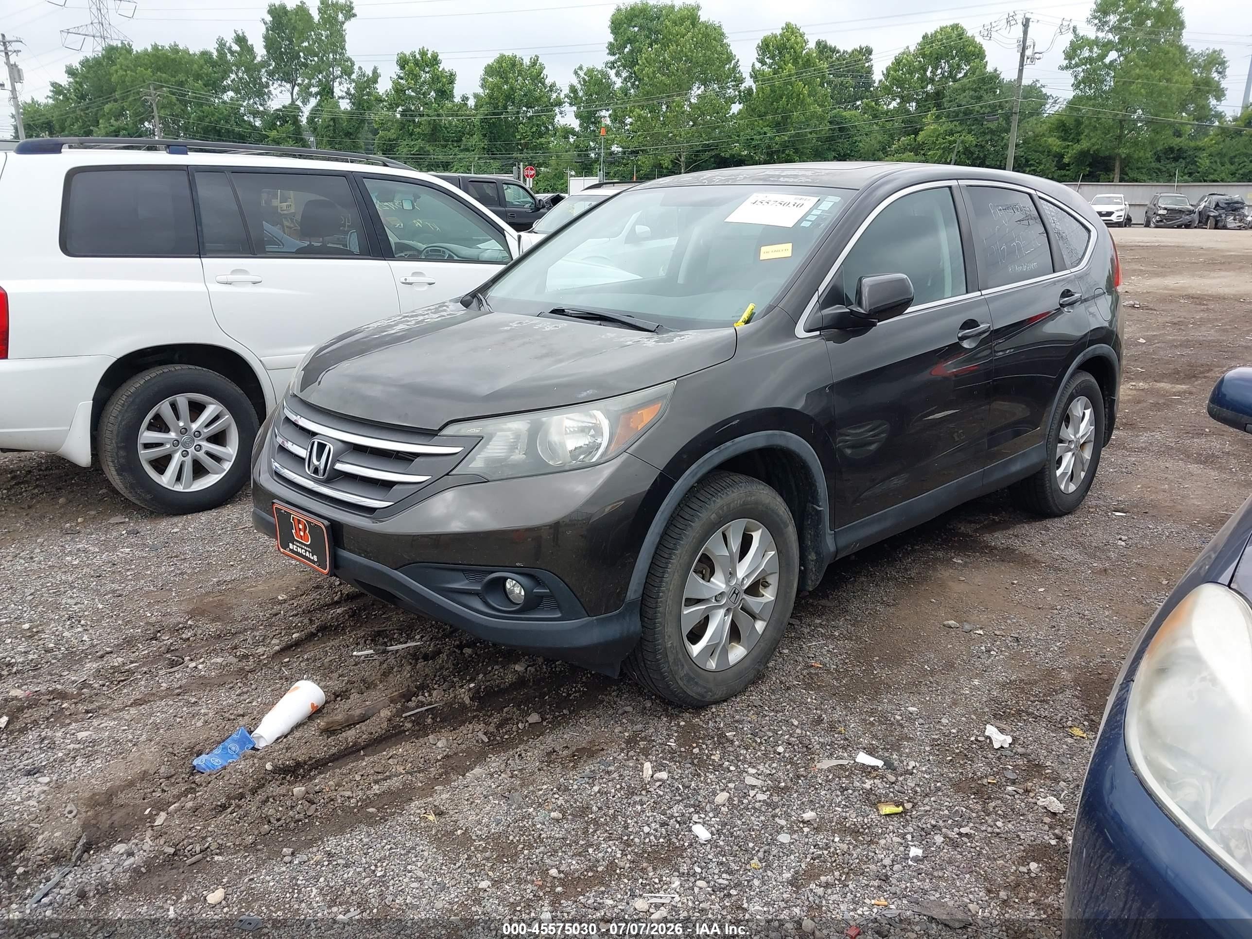 2014 Honda Cr-v Ex Gray vin: 5J6RM4H50EL022034