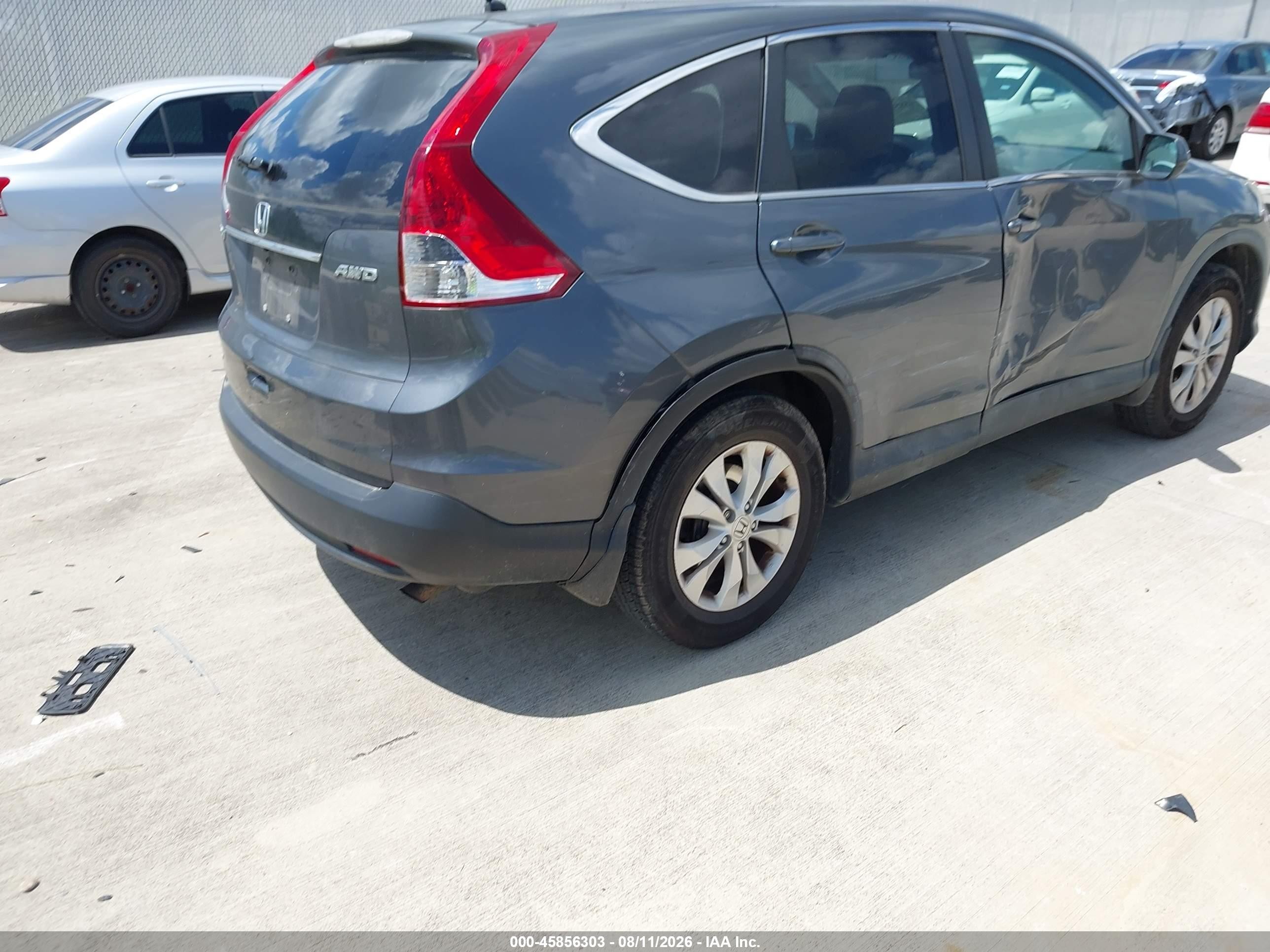 2014 Honda Cr-v Ex Gray vin: 5J6RM4H50EL065384