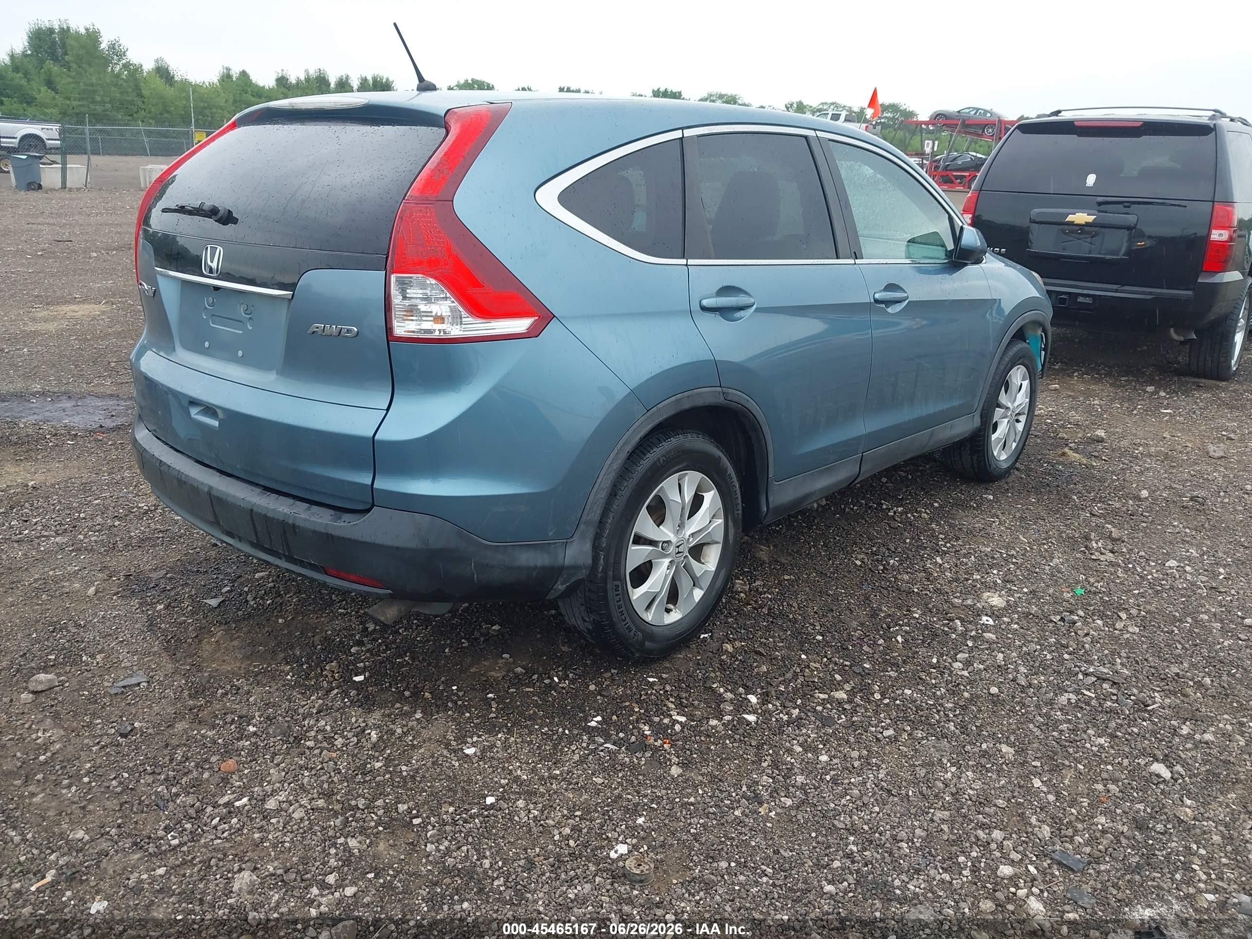 2014 Honda Cr-v Ex Light Blue vin: 5J6RM4H50EL079172