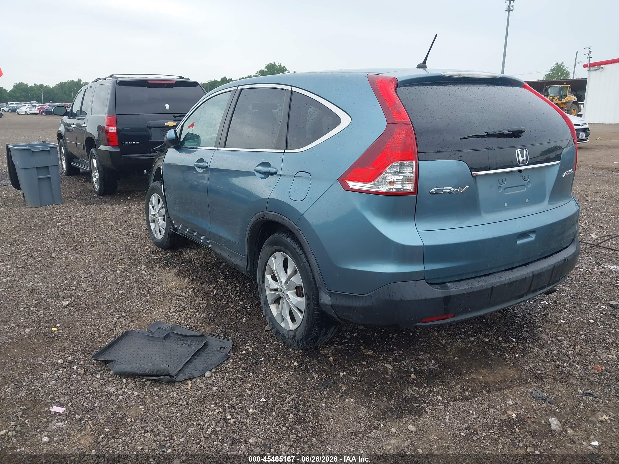 2014 Honda Cr-v Ex Light Blue vin: 5J6RM4H50EL079172