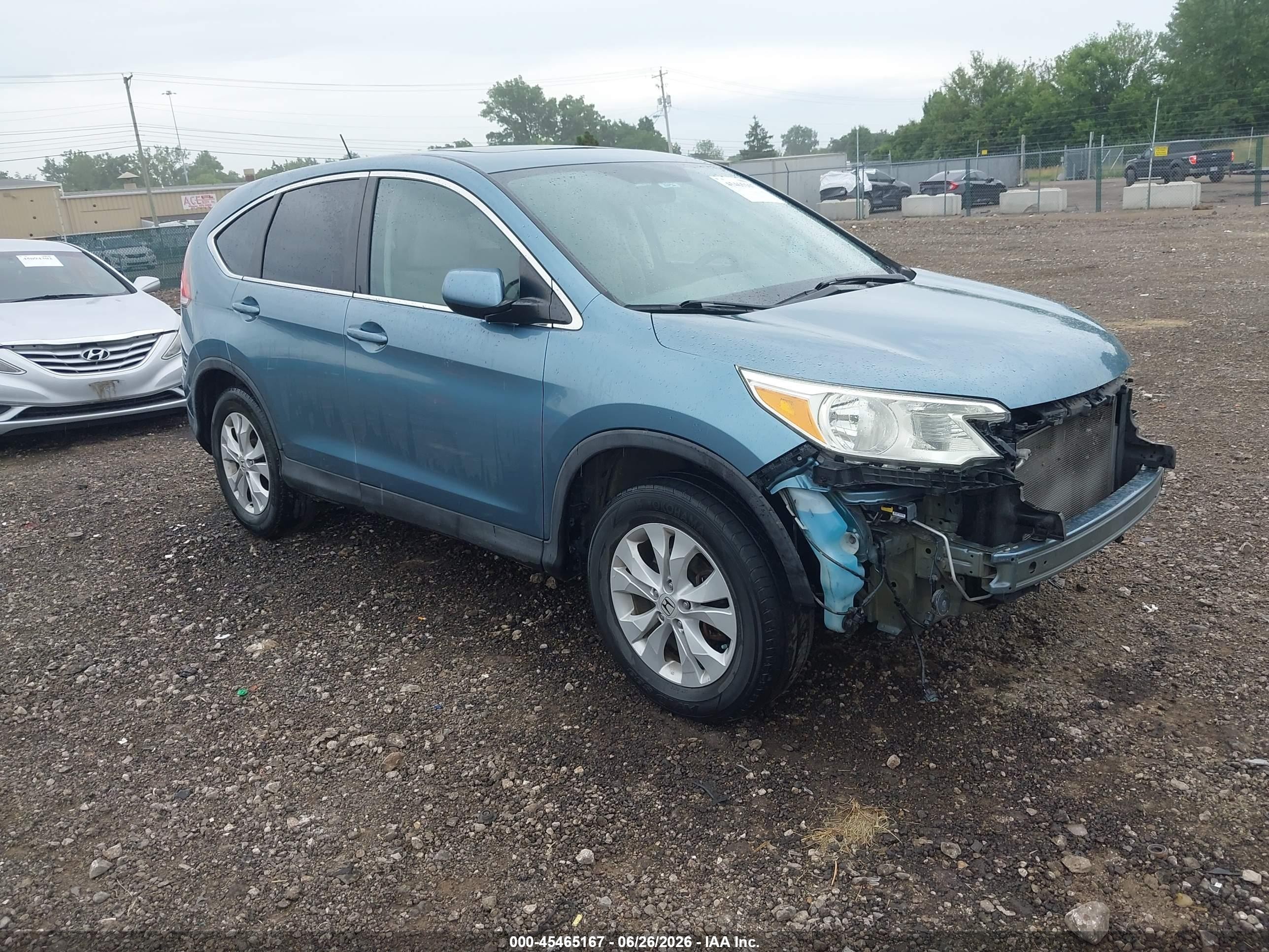 2014 Honda Cr-v Ex Light Blue vin: 5J6RM4H50EL079172