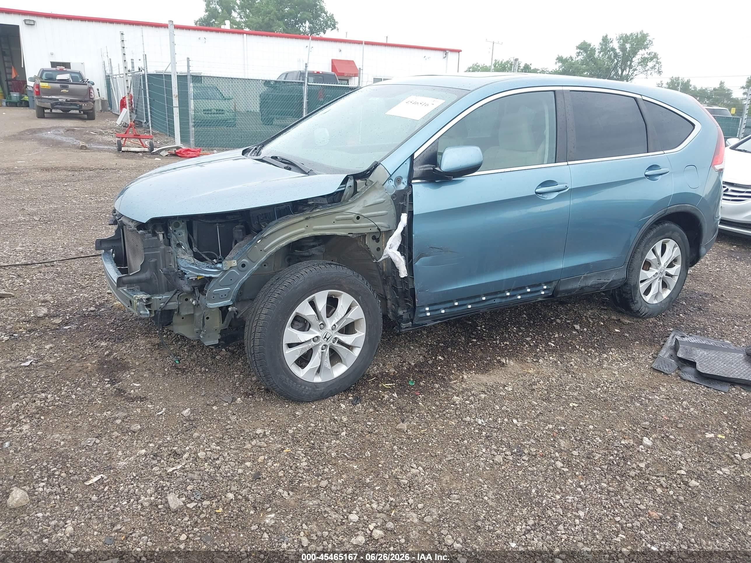 2014 Honda Cr-v Ex Light Blue vin: 5J6RM4H50EL079172