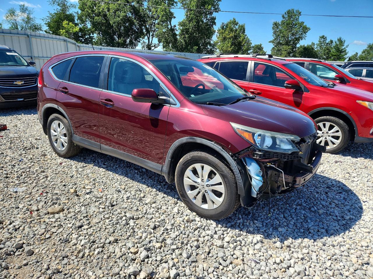 2014 Honda Cr-v Ex Burgundy vin: 5J6RM4H50EL104345