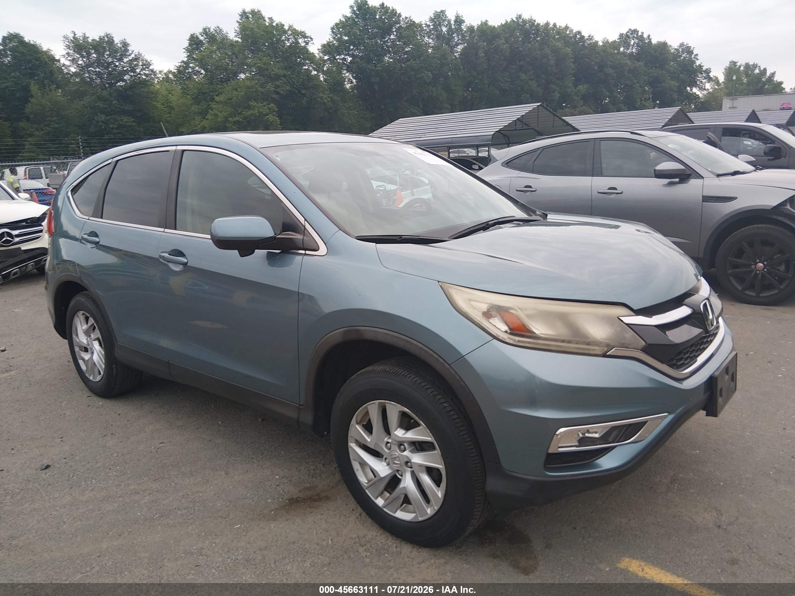 2015 Honda Cr-v Ex Blue vin: 5J6RM4H50FL028126