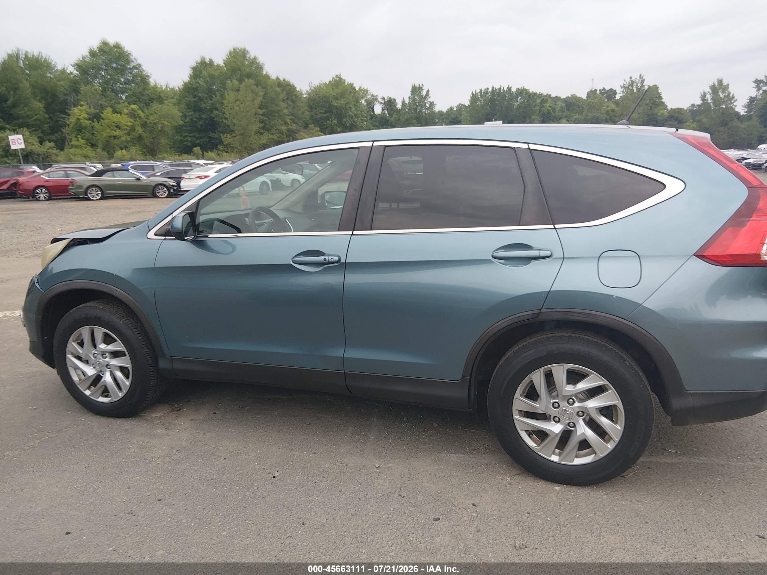 2015 Honda Cr-v Ex Blue vin: 5J6RM4H50FL028126
