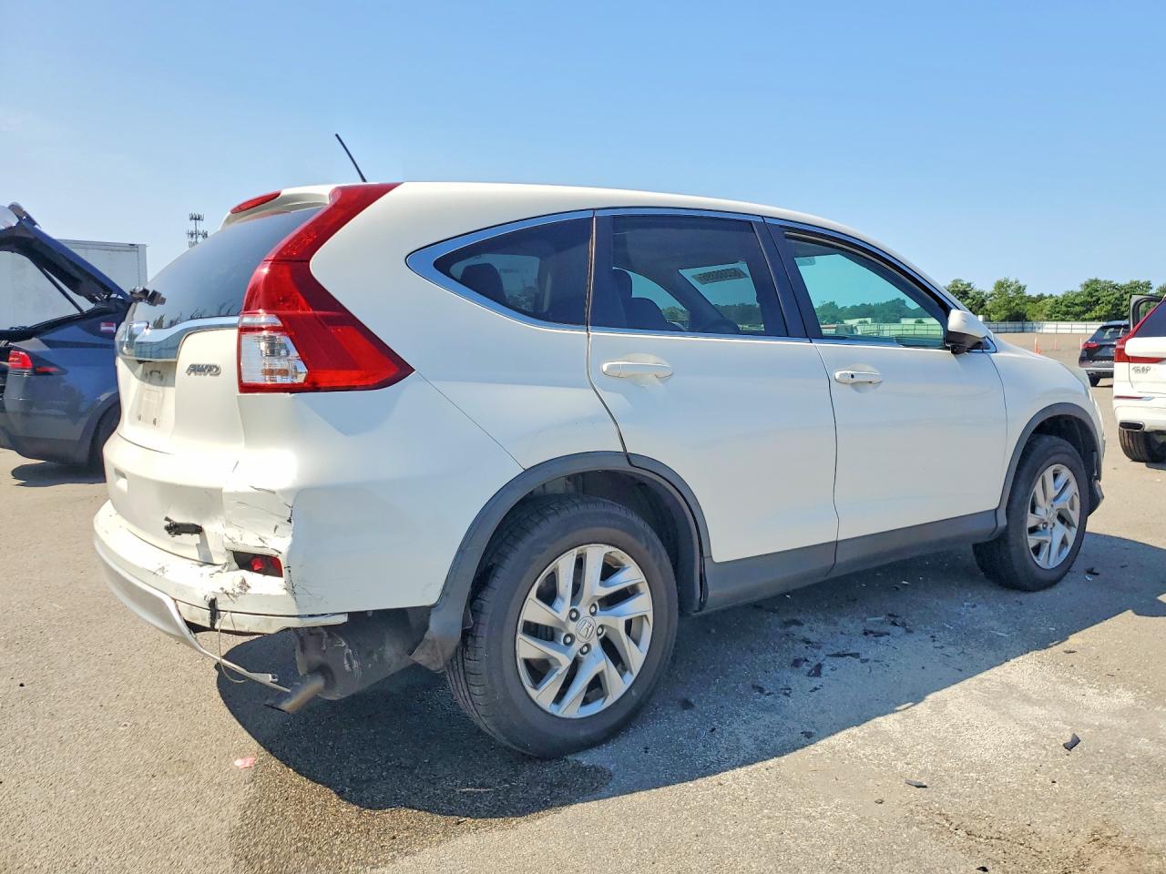 2015 Honda Cr-v Ex White vin: 5J6RM4H50FL092831