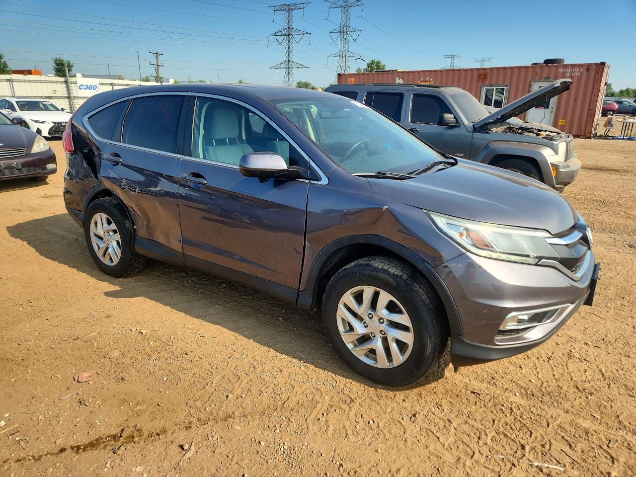 2015 Honda Cr-v Ex Gray vin: 5J6RM4H50FL097446