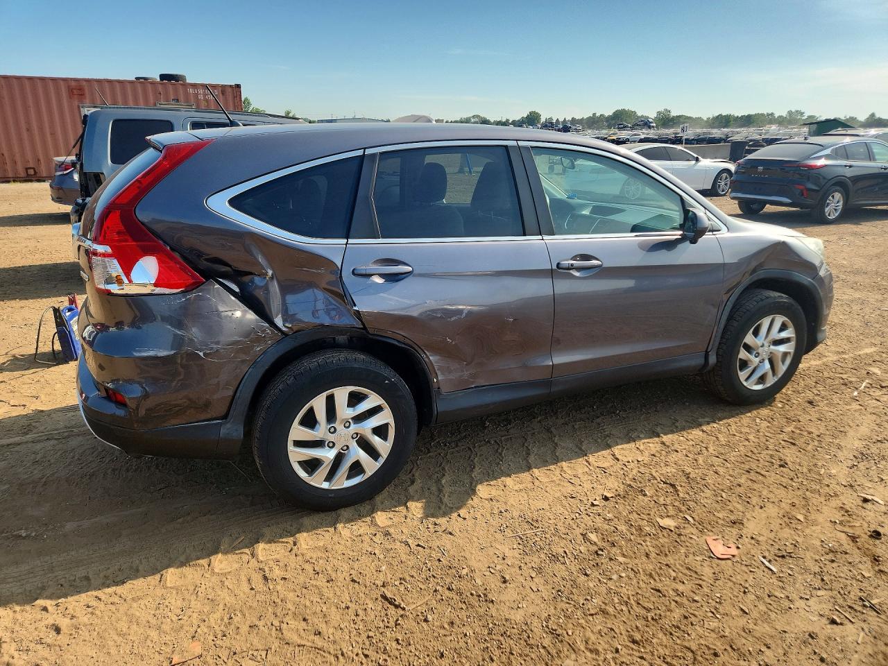 2015 Honda Cr-v Ex Gray vin: 5J6RM4H50FL097446