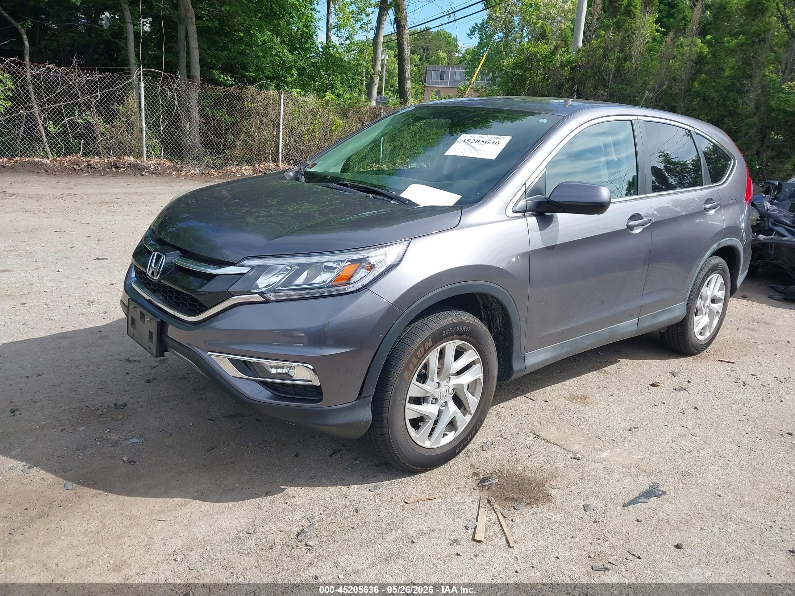 2015 Honda Cr-v Ex Gray vin: 5J6RM4H50FL108347