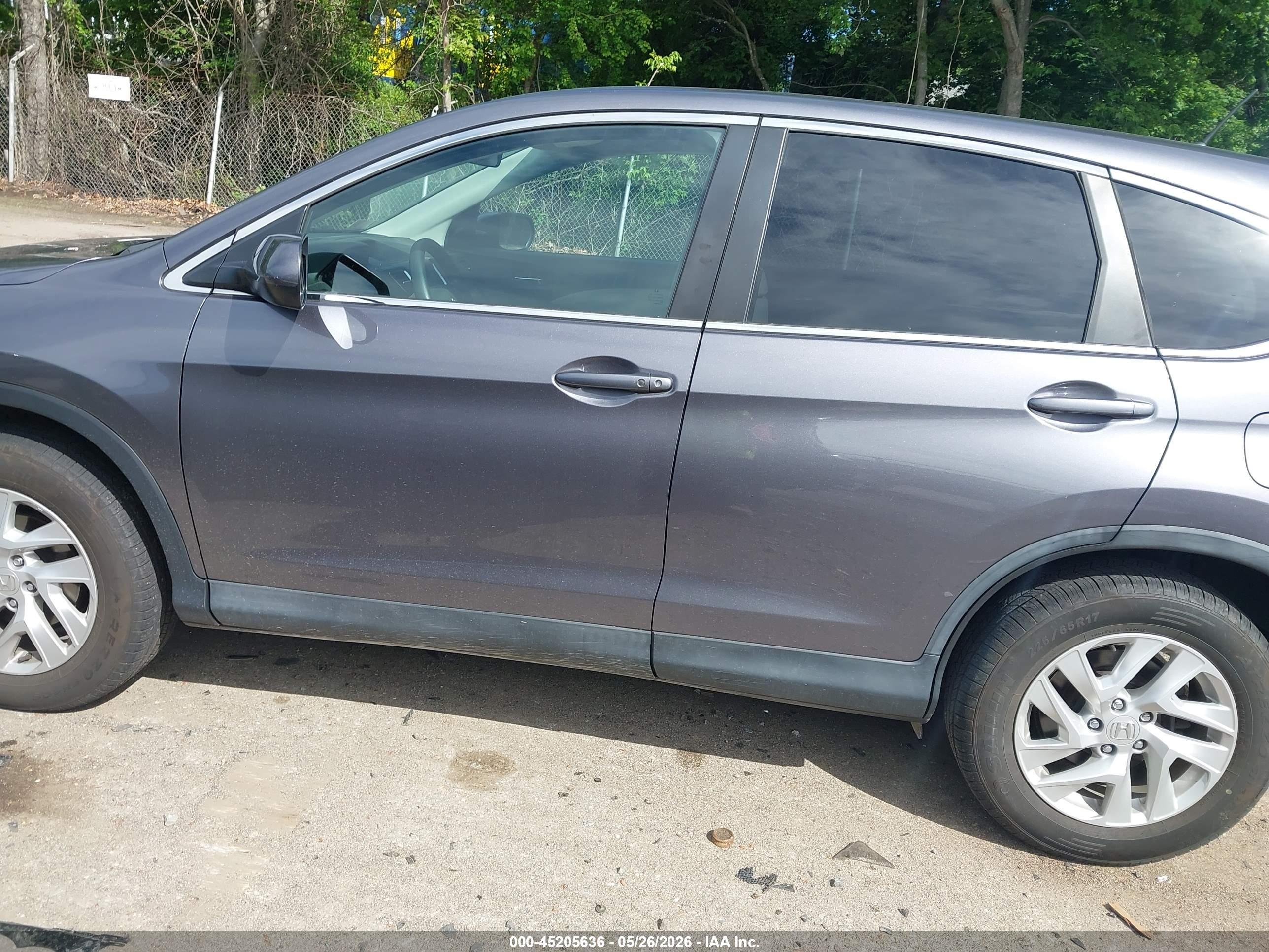 2015 Honda Cr-v Ex Gray vin: 5J6RM4H50FL108347