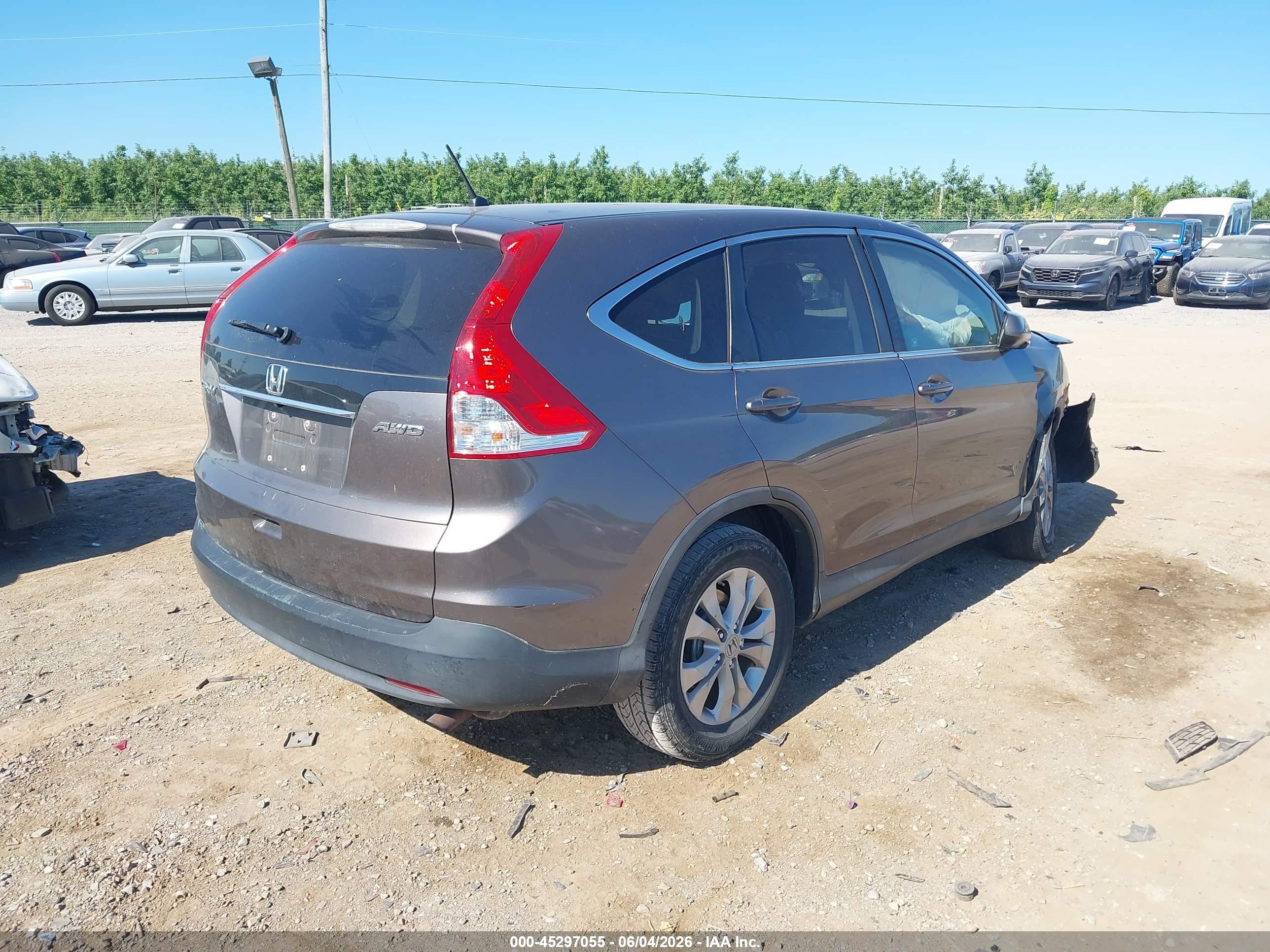 2012 Honda Cr-v Ex Gray vin: 5J6RM4H51CL008480