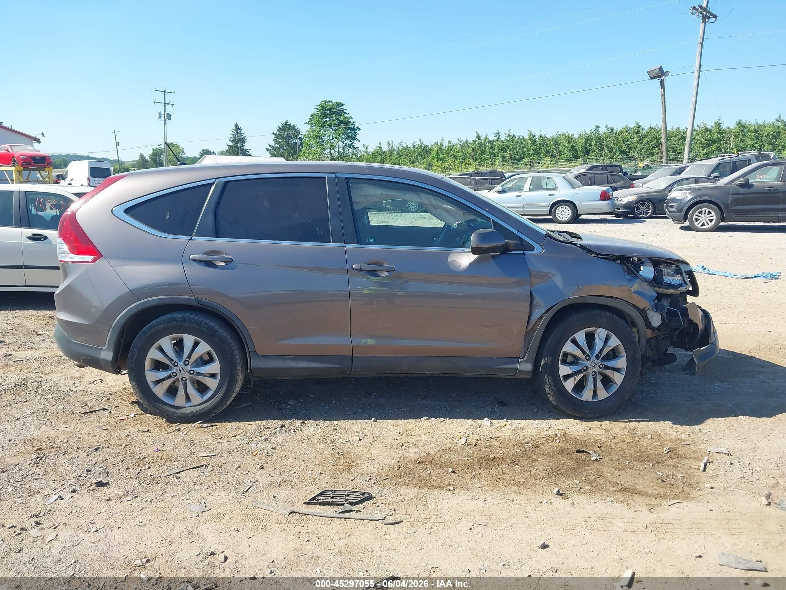 2012 Honda Cr-v Ex Gray vin: 5J6RM4H51CL008480