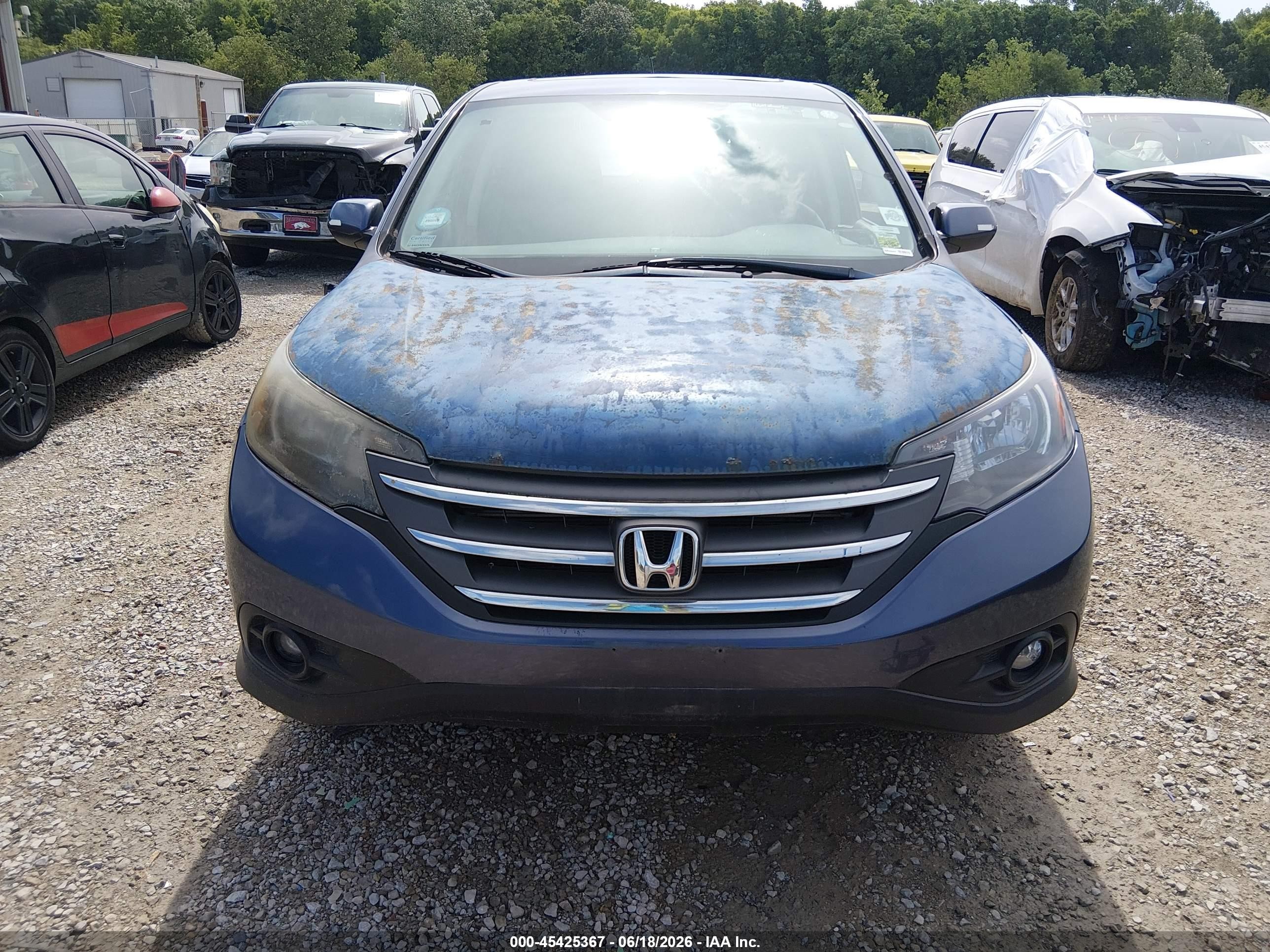 2012 Honda Cr-v Ex Blue vin: 5J6RM4H51CL017972