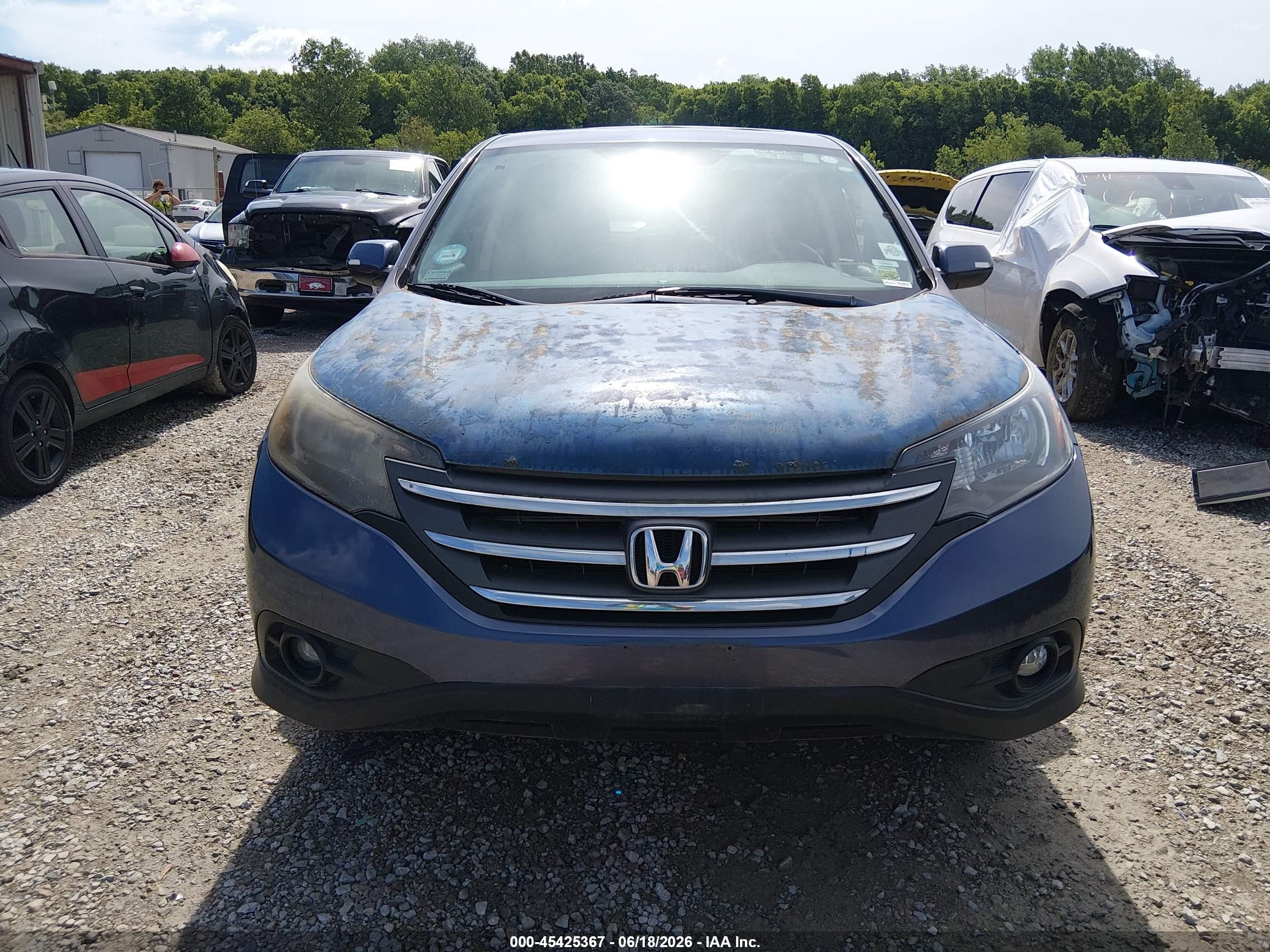 2012 Honda Cr-v Ex Blue vin: 5J6RM4H51CL017972