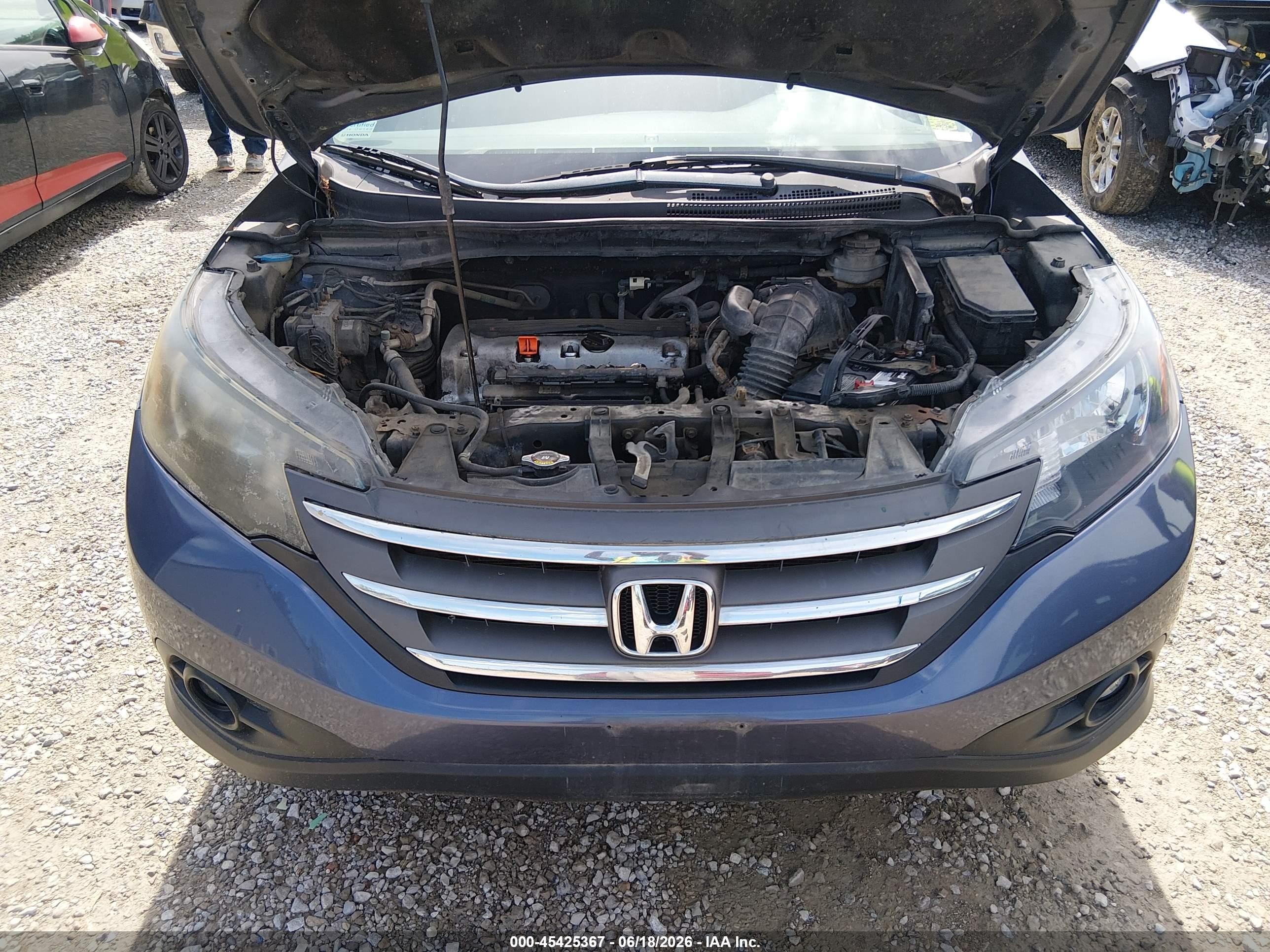 2012 Honda Cr-v Ex Blue vin: 5J6RM4H51CL017972