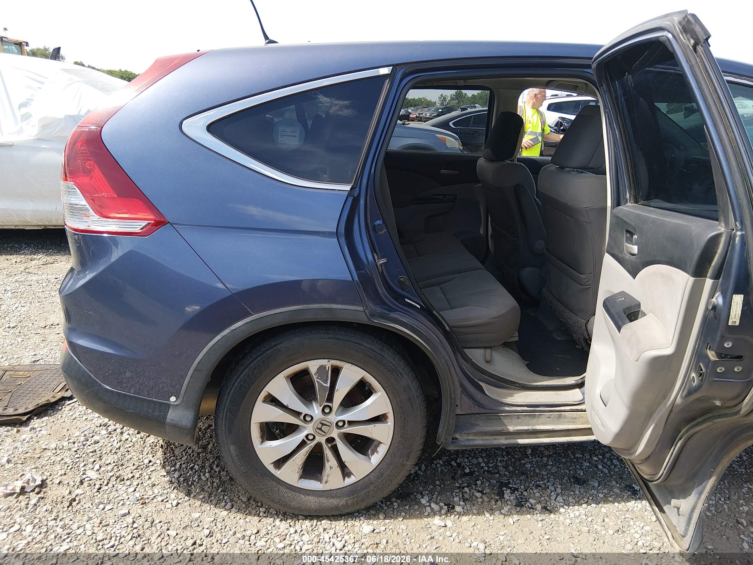 2012 Honda Cr-v Ex Blue vin: 5J6RM4H51CL017972