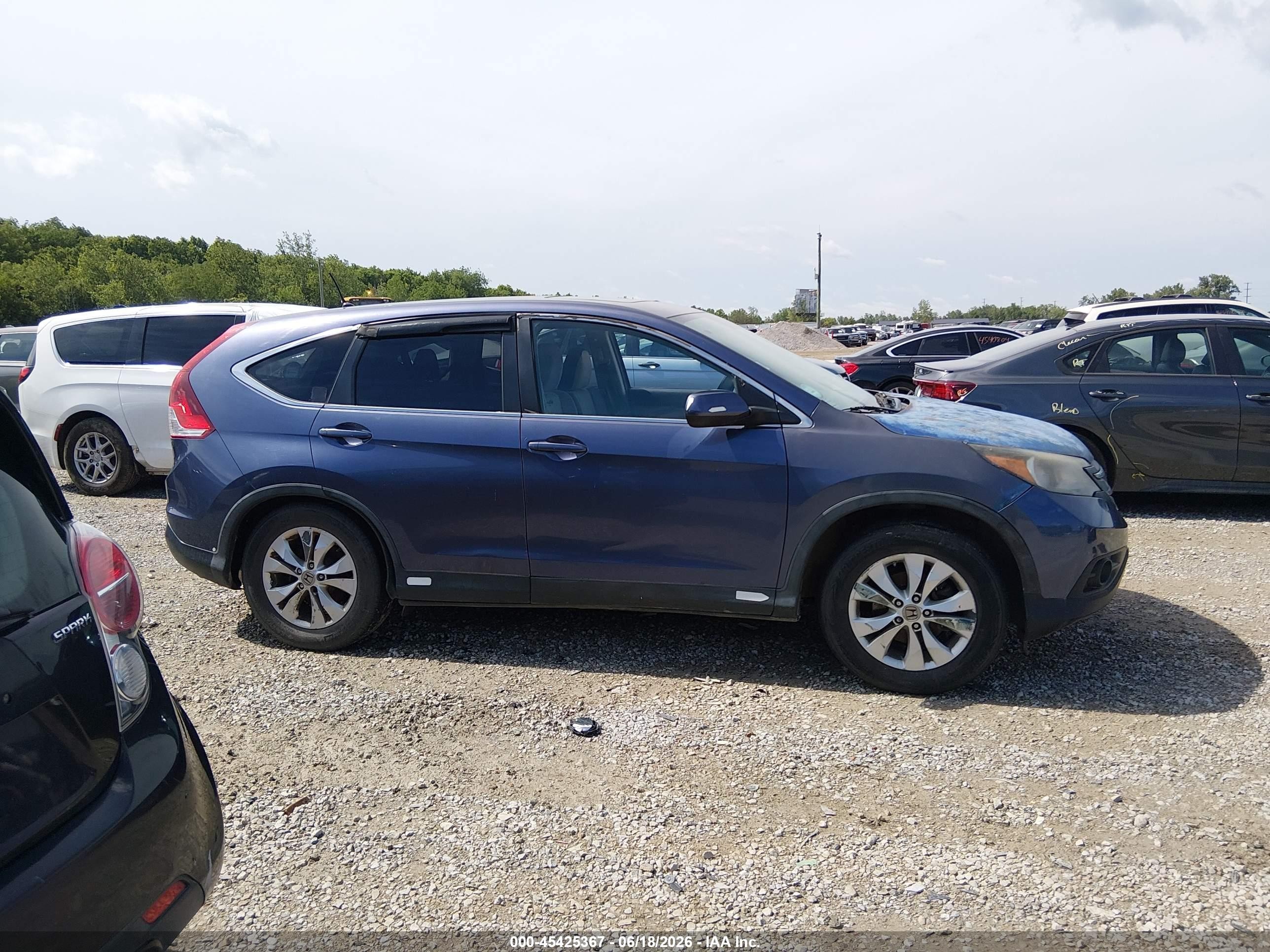 2012 Honda Cr-v Ex Blue vin: 5J6RM4H51CL017972