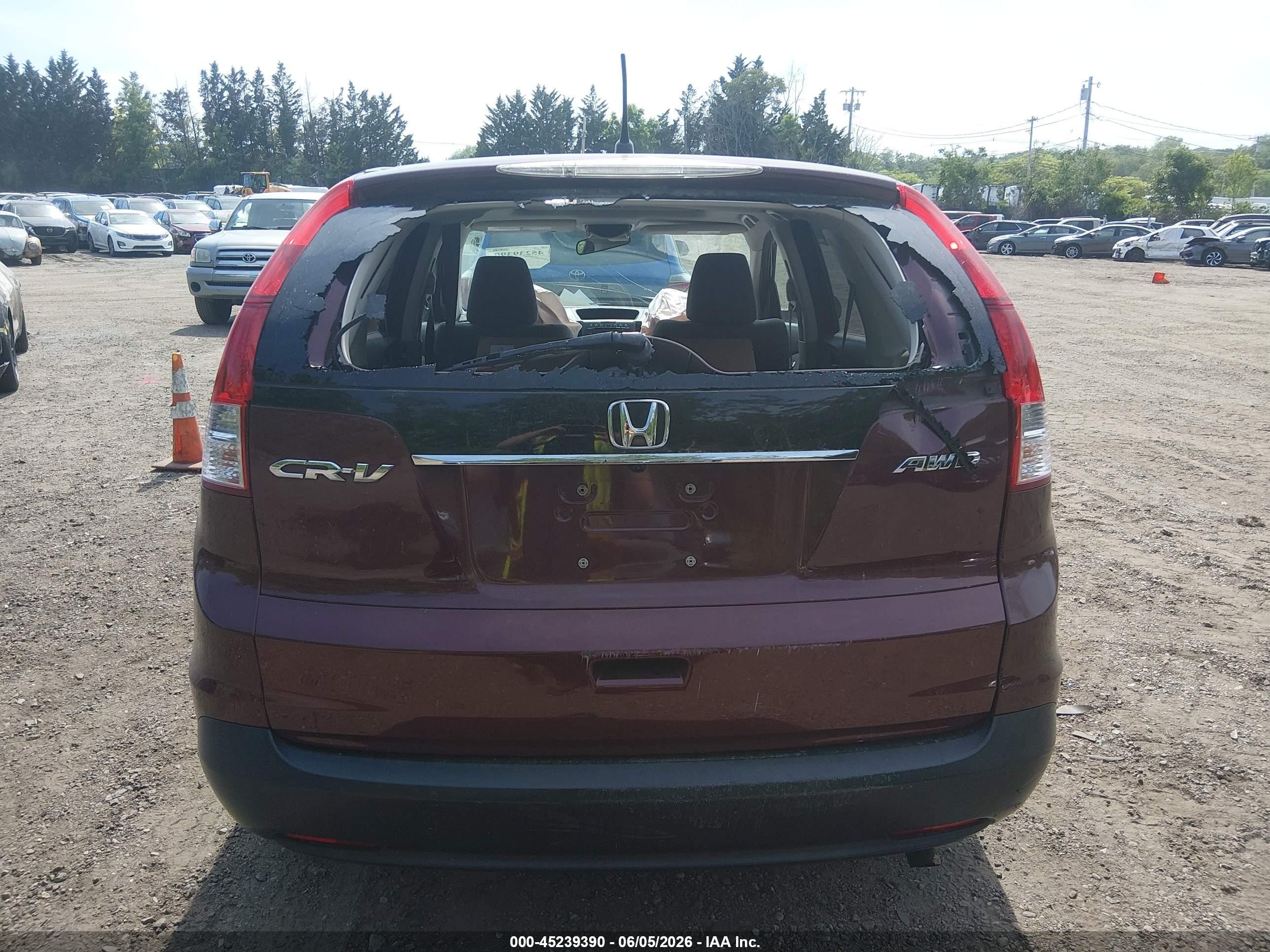 2012 Honda Cr-v Ex Red vin: 5J6RM4H51CL029684