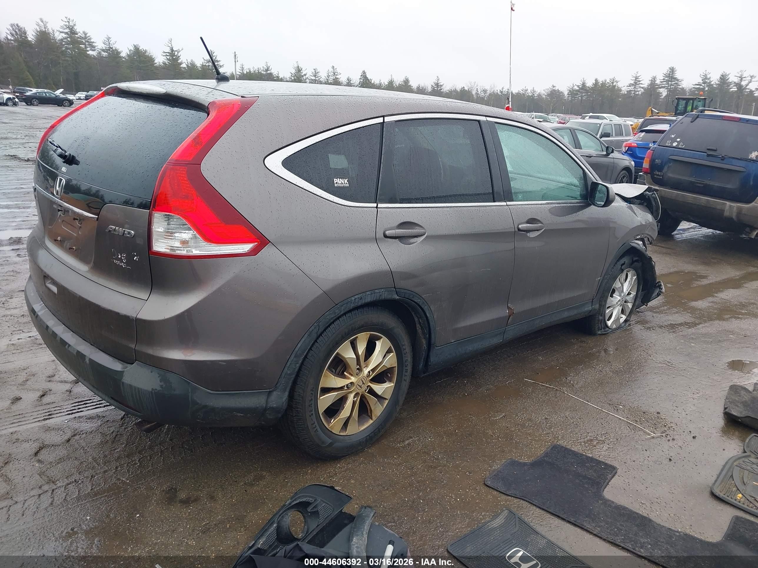2012 Honda Cr-v Ex Коричневый vin: 5J6RM4H51CL054231