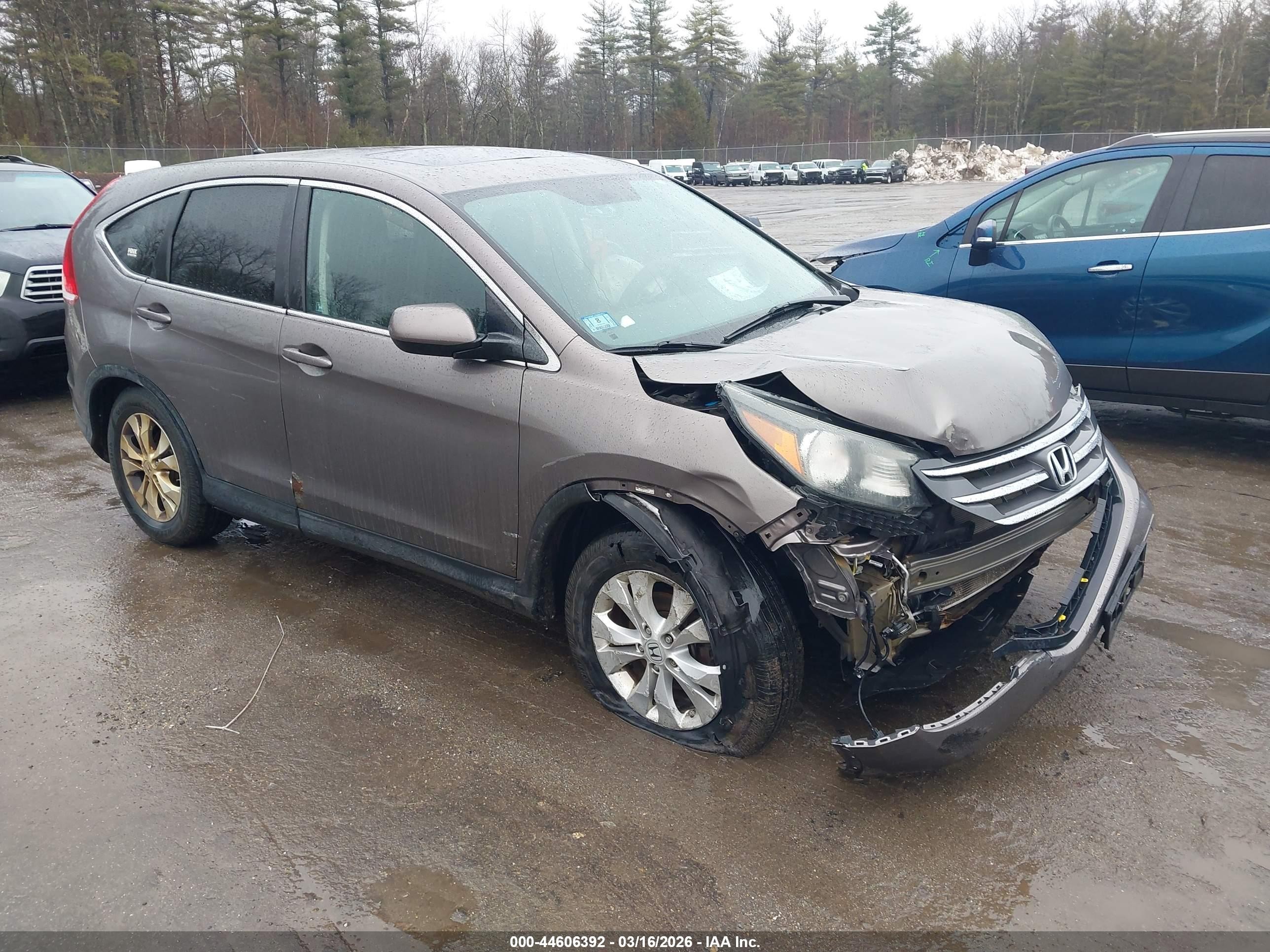 2012 Honda Cr-v Ex Brown vin: 5J6RM4H51CL054231