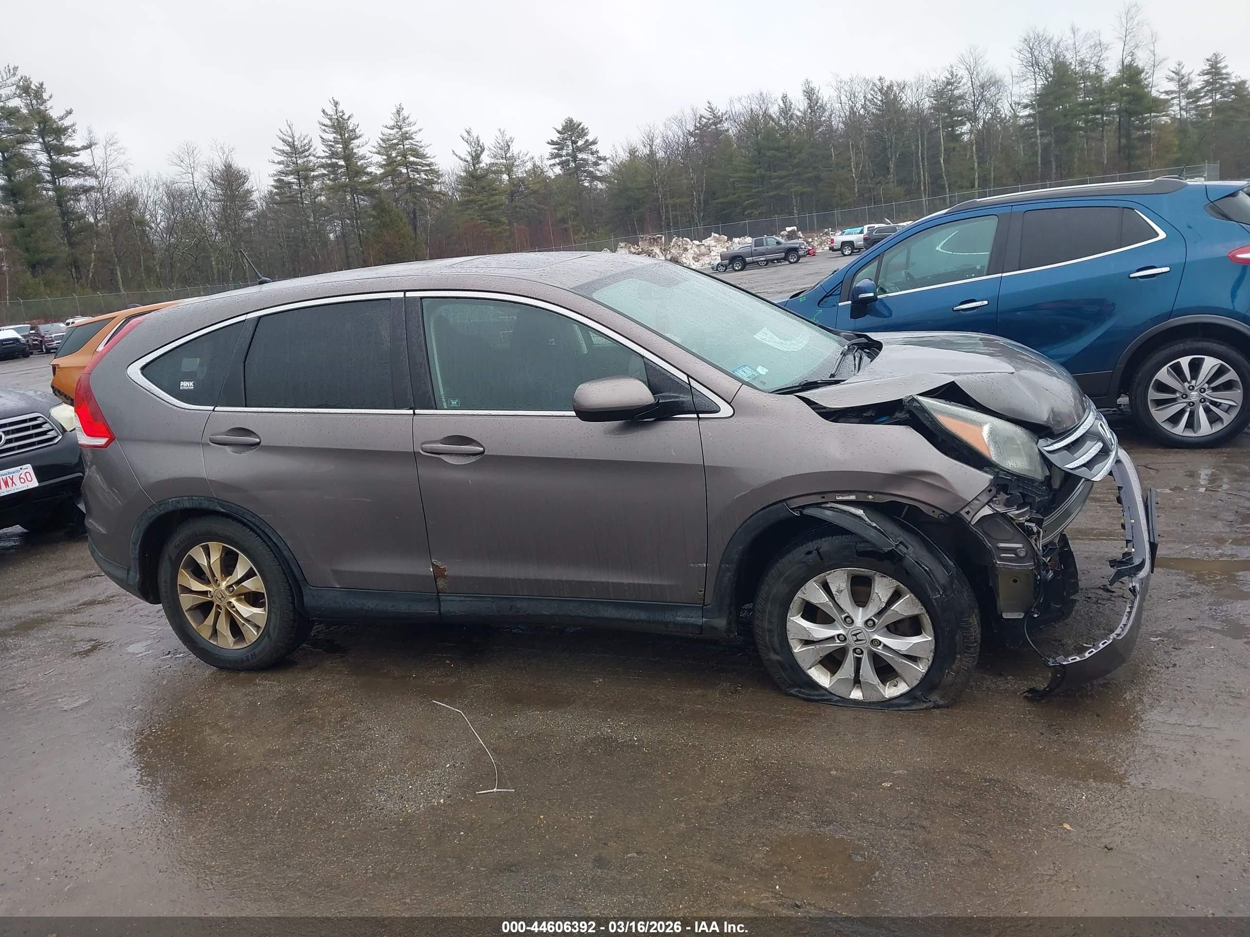 2012 Honda Cr-v Ex Коричневый vin: 5J6RM4H51CL054231