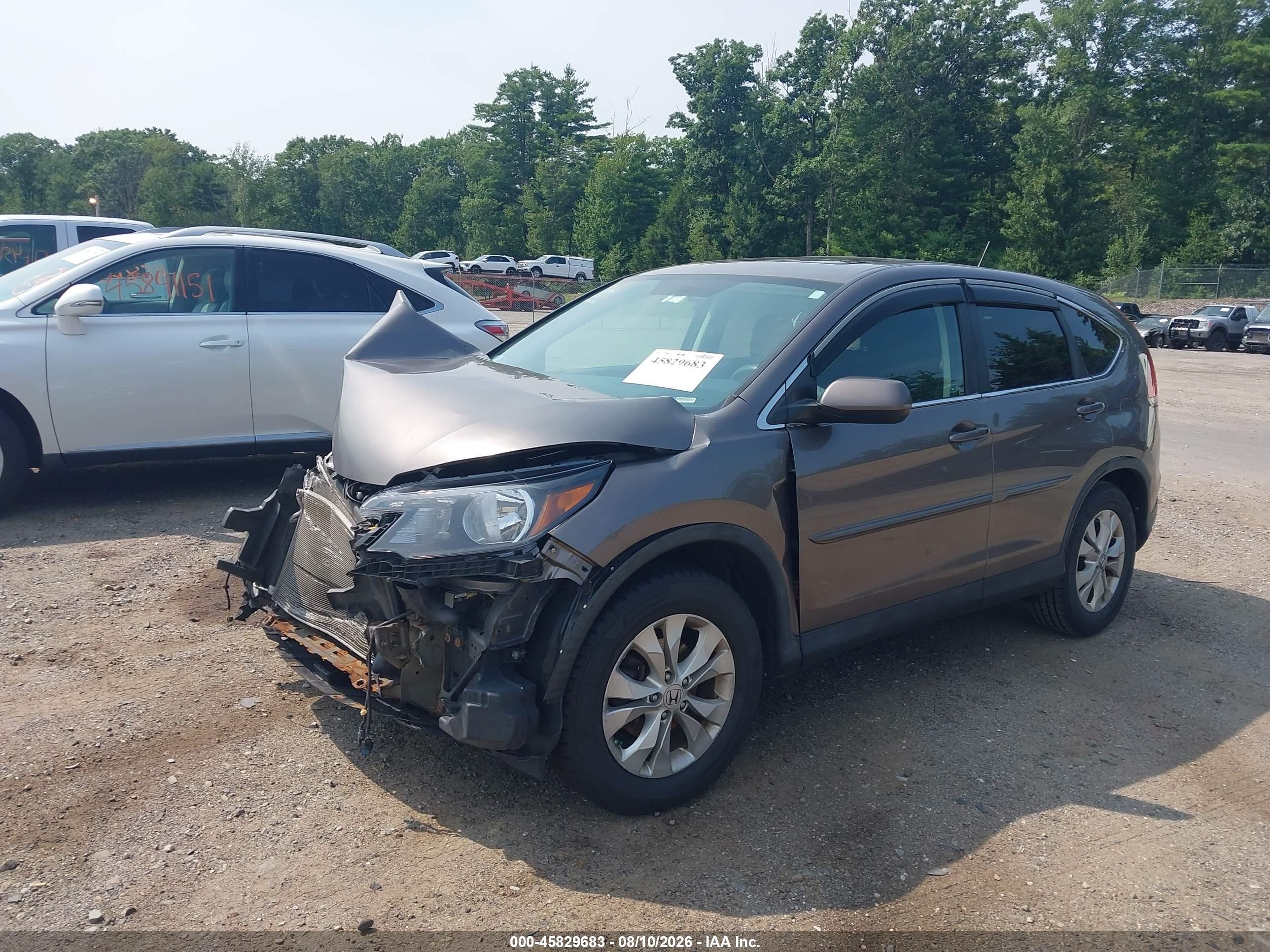 2012 Honda Cr-v Ex Gray vin: 5J6RM4H51CL063544