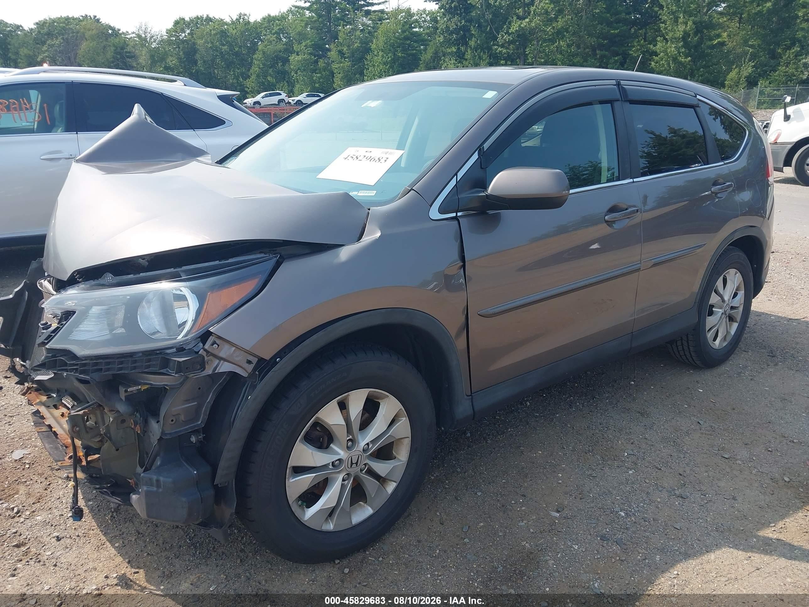 2012 Honda Cr-v Ex Gray vin: 5J6RM4H51CL063544
