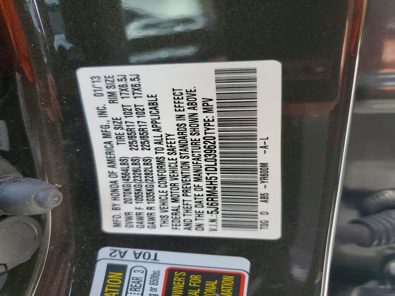 2013 Honda Cr-v Ex Brown vin: 5J6RM4H51DL039620