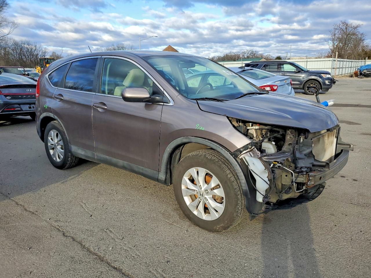 2013 Honda Cr-v Ex Gray vin: 5J6RM4H51DL088901