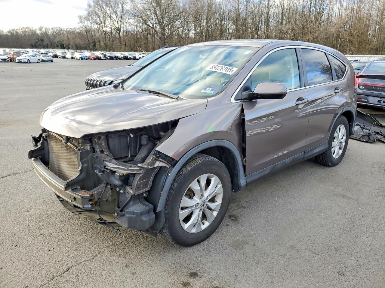 2013 Honda Cr-v Ex Gray vin: 5J6RM4H51DL088901