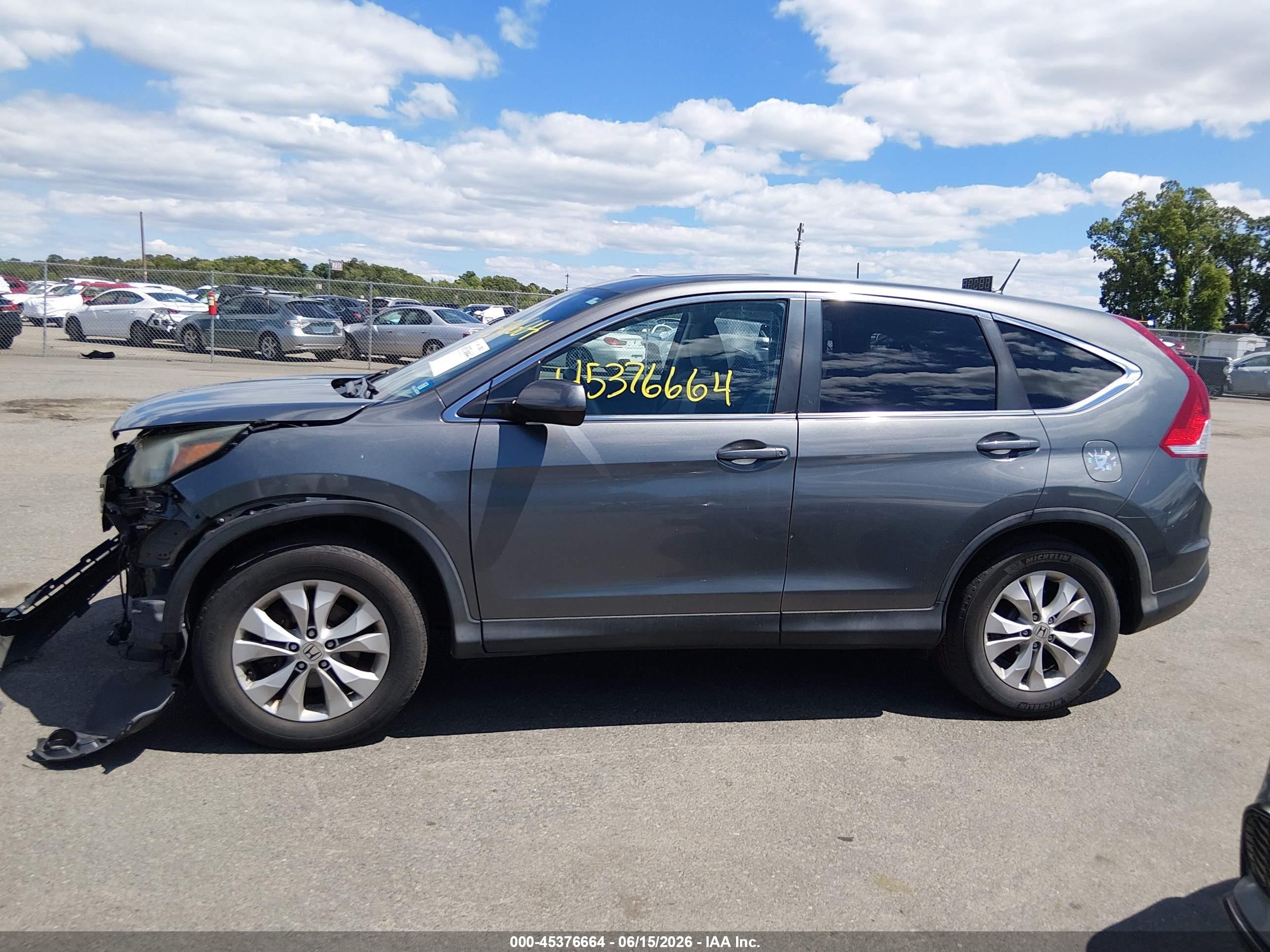2014 Honda Cr-v Ex Gray vin: 5J6RM4H51EL048139