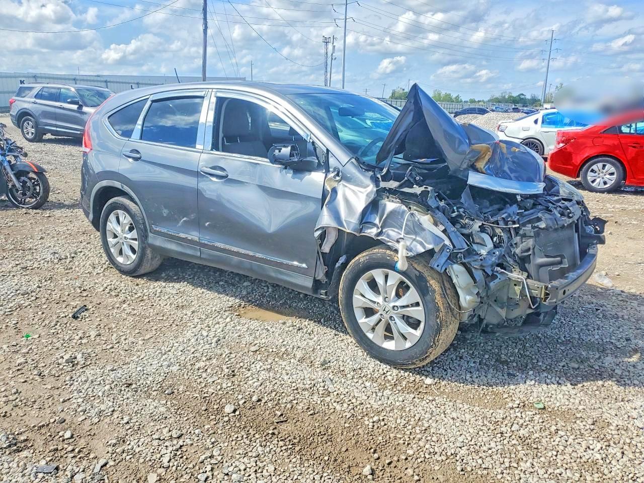 2014 Honda Cr-v Ex Gray vin: 5J6RM4H51EL073445