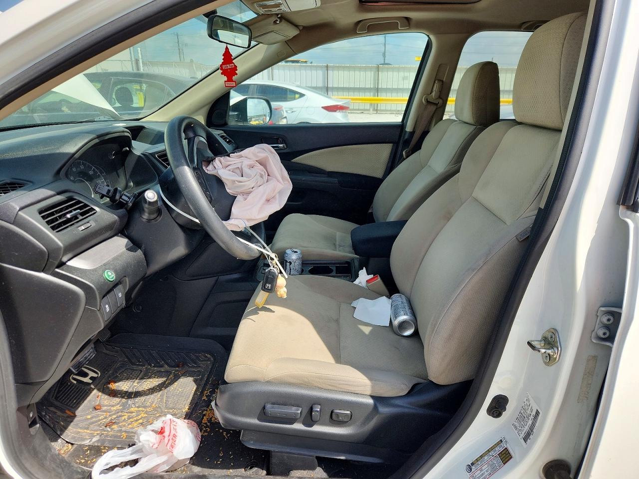 2015 Honda Cr-v Ex White vin: 5J6RM4H51FL029978