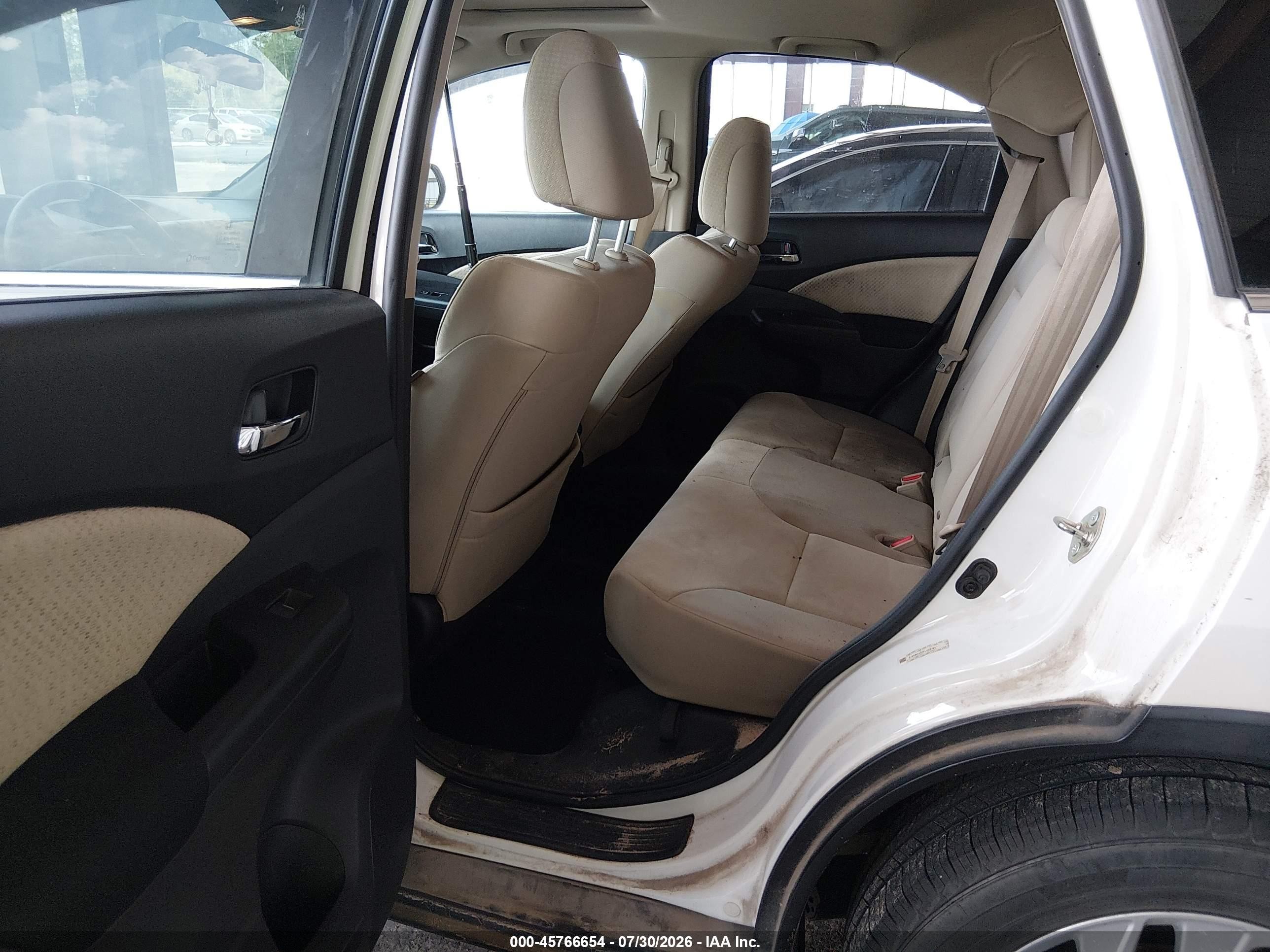 2015 Honda Cr-v Ex White vin: 5J6RM4H51FL059191