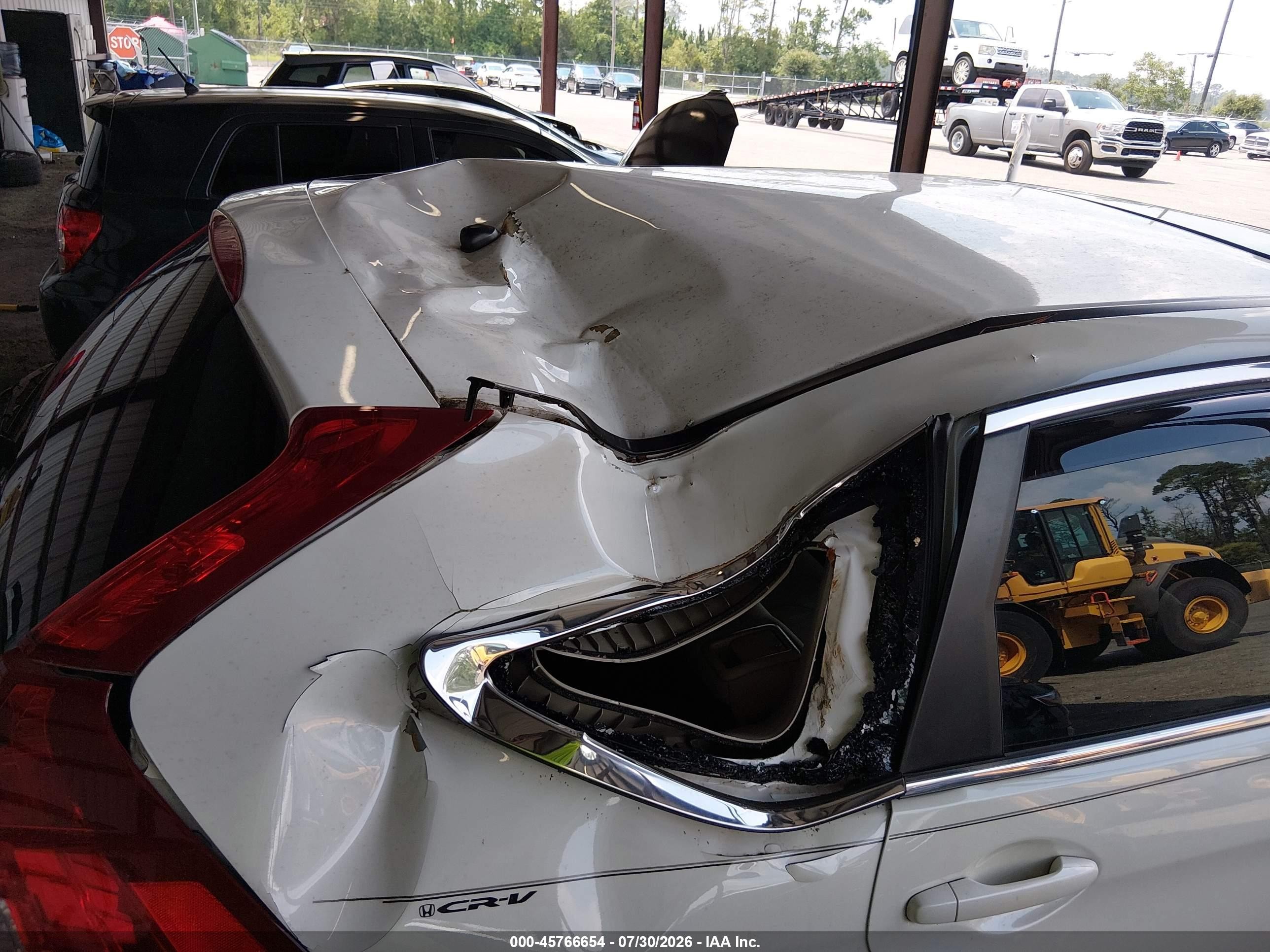 2015 Honda Cr-v Ex White vin: 5J6RM4H51FL059191