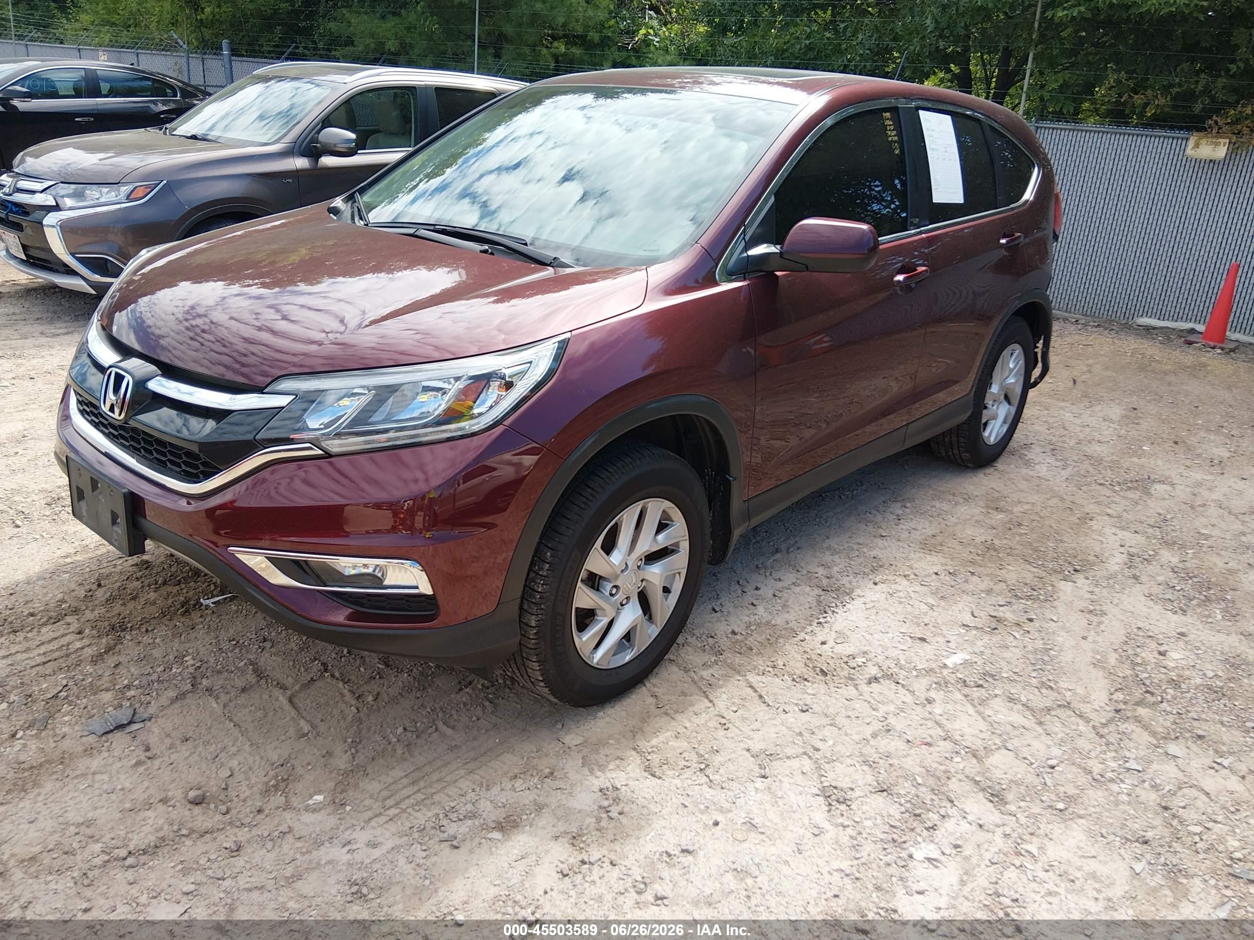 2015 Honda Cr-v Ex Burgundy vin: 5J6RM4H51FL113184