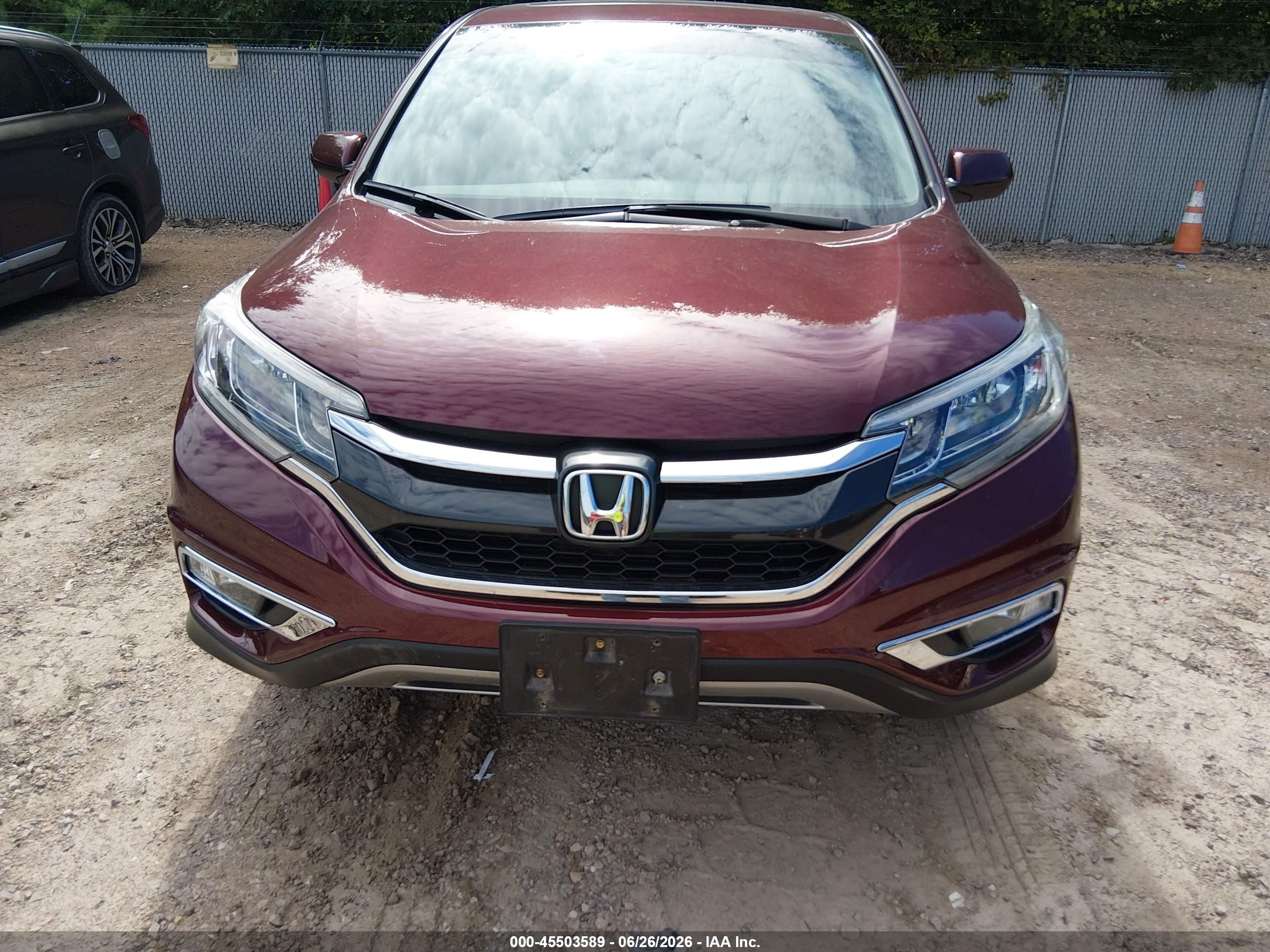 2015 Honda Cr-v Ex Burgundy vin: 5J6RM4H51FL113184