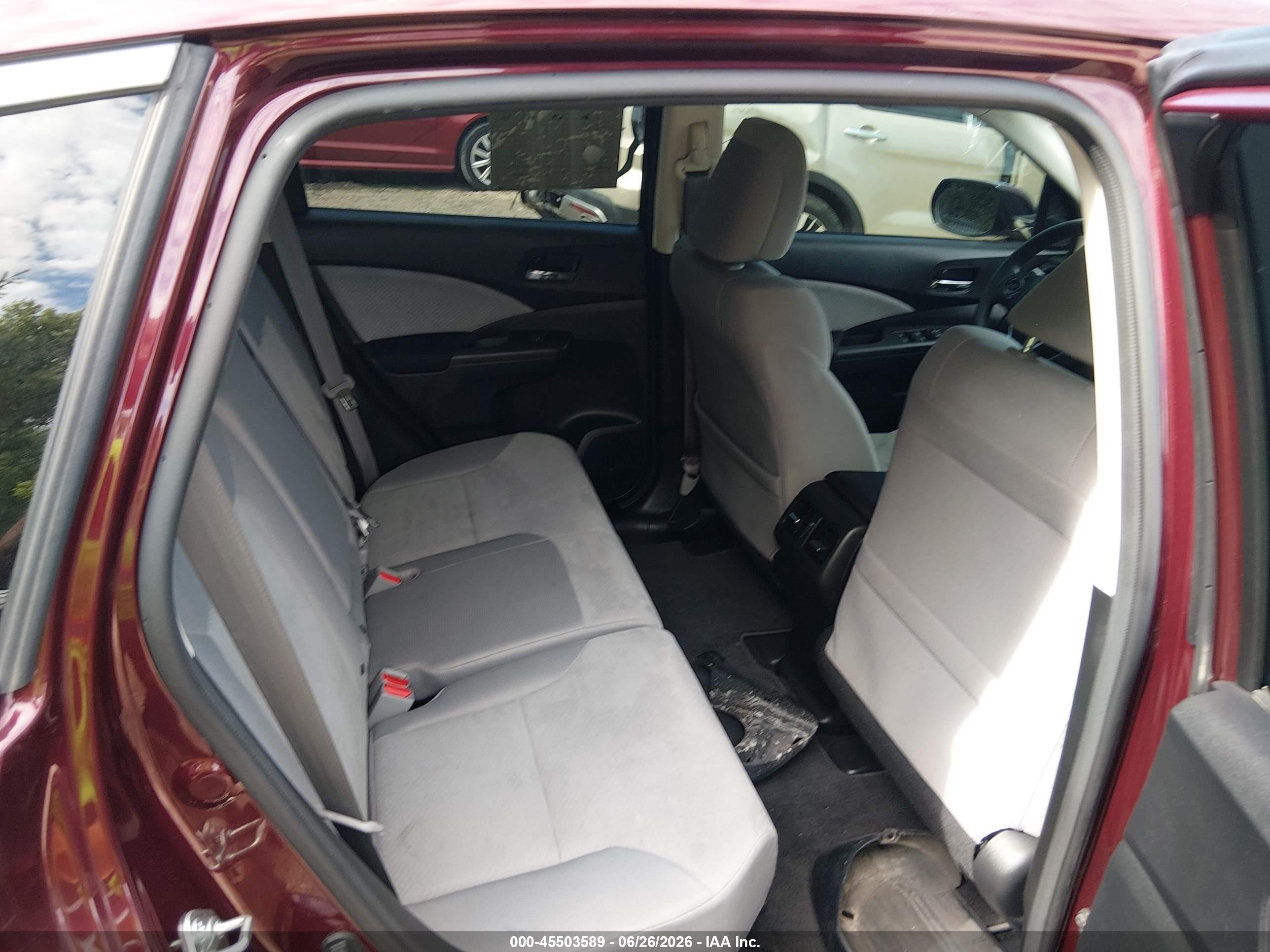 2015 Honda Cr-v Ex Burgundy vin: 5J6RM4H51FL113184