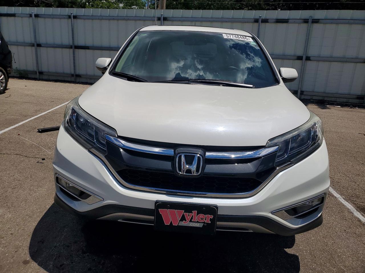 2015 Honda Cr-v Ex White vin: 5J6RM4H51FL129711