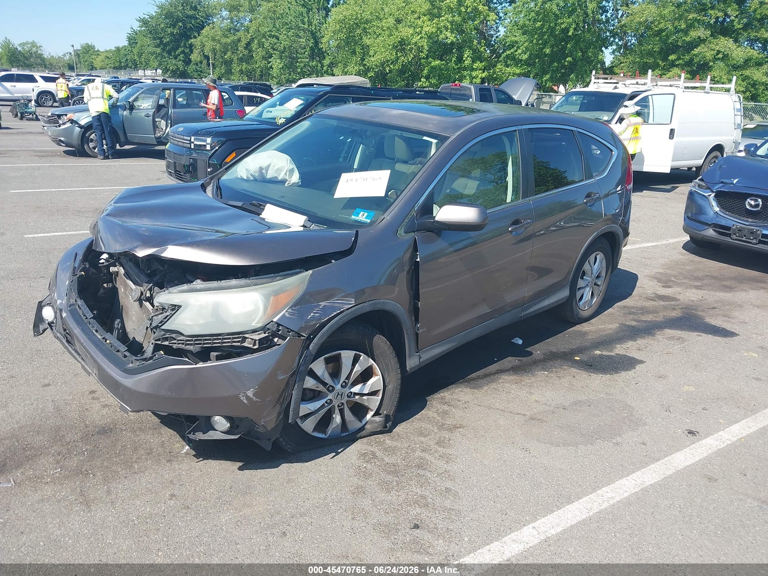 2012 Honda Cr-v Ex Gray vin: 5J6RM4H52CL014174