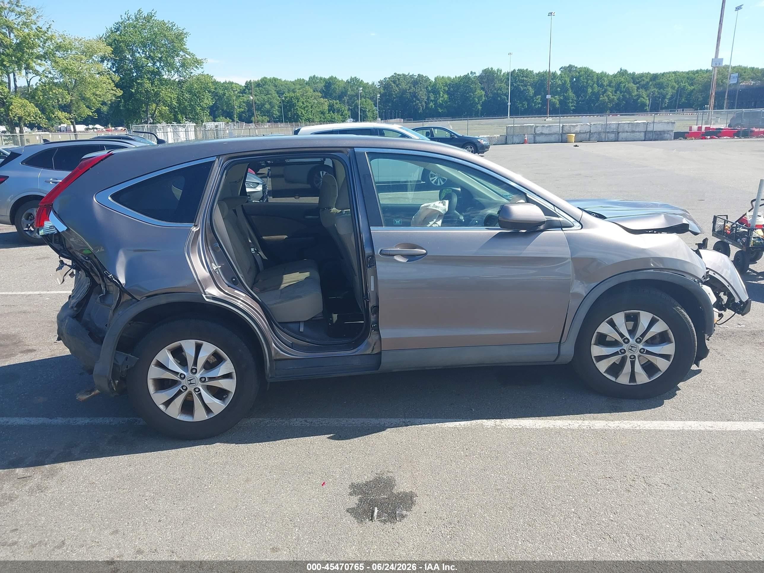 2012 Honda Cr-v Ex Gray vin: 5J6RM4H52CL014174