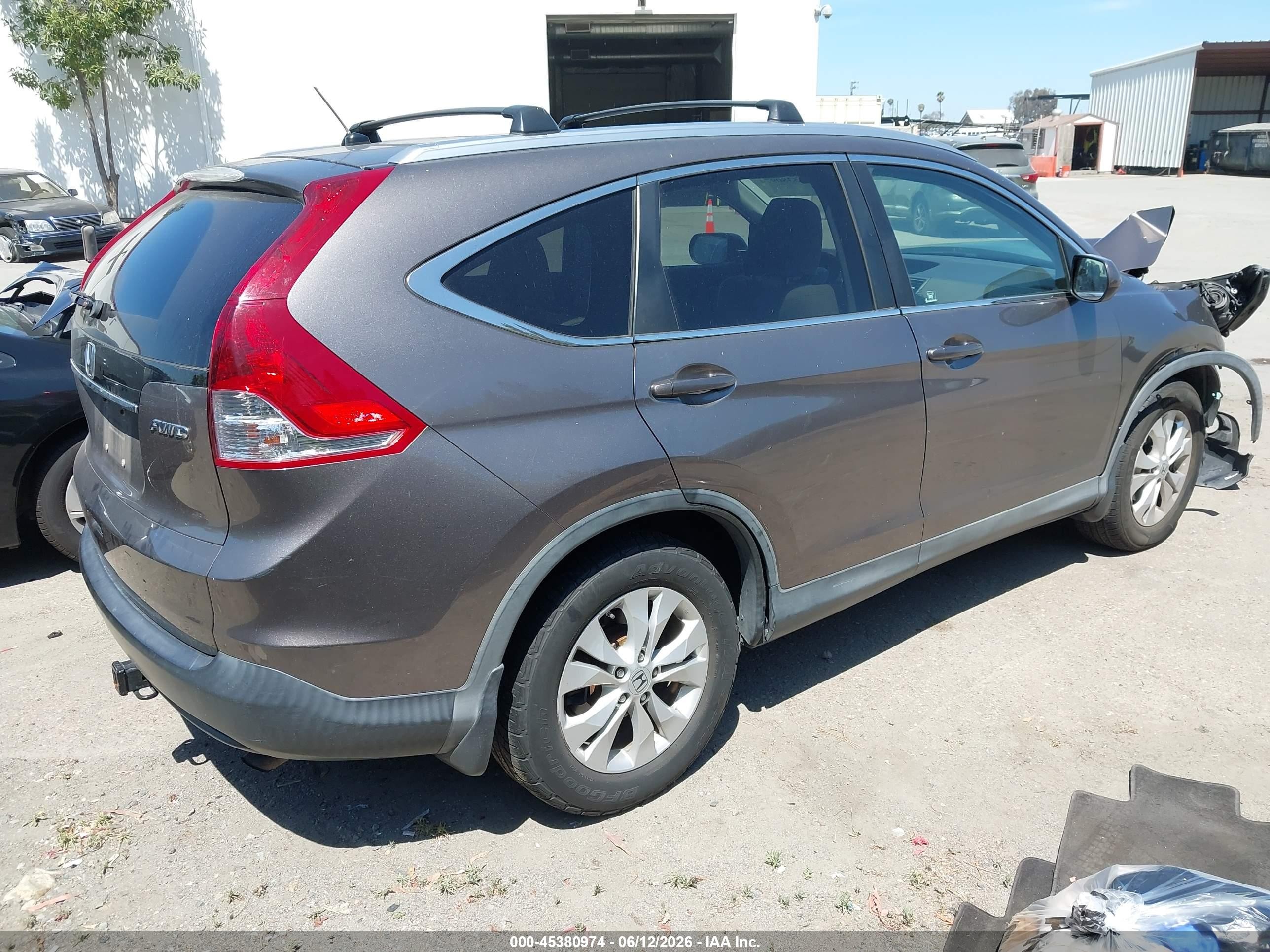2012 Honda Cr-v Ex Gray vin: 5J6RM4H52CL027538