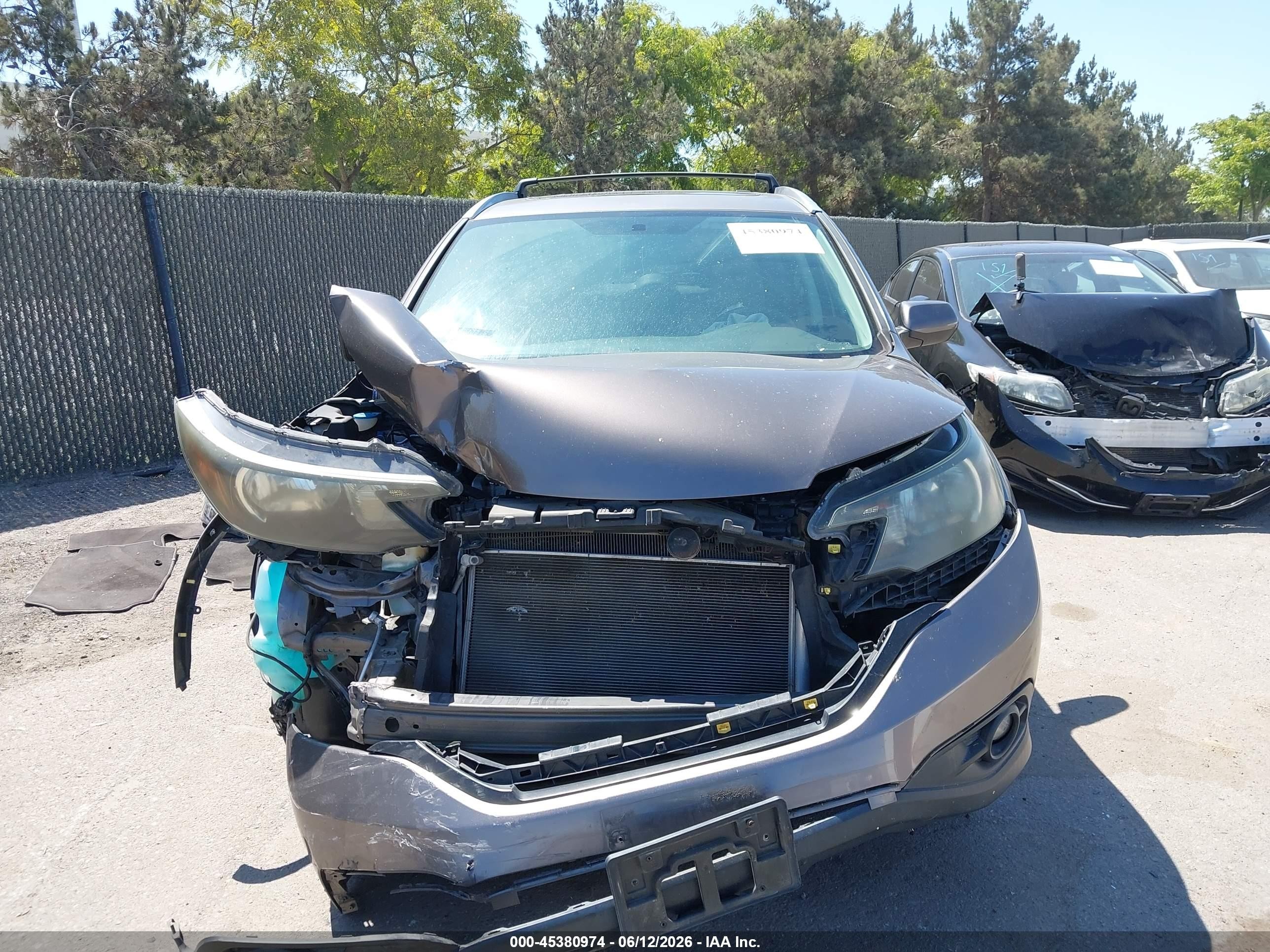 2012 Honda Cr-v Ex Gray vin: 5J6RM4H52CL027538