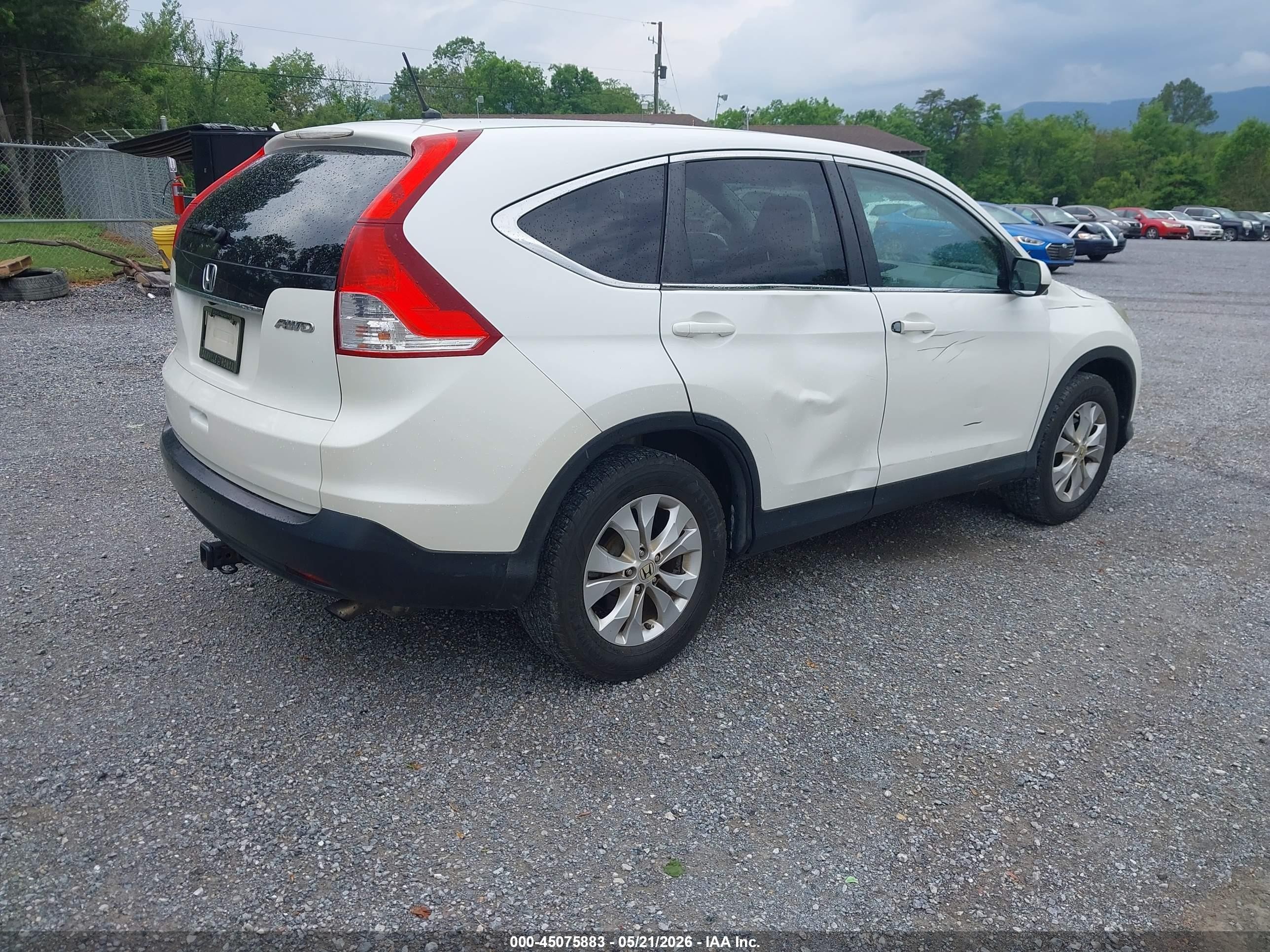 2012 Honda Cr-v Ex Белый vin: 5J6RM4H52CL040225