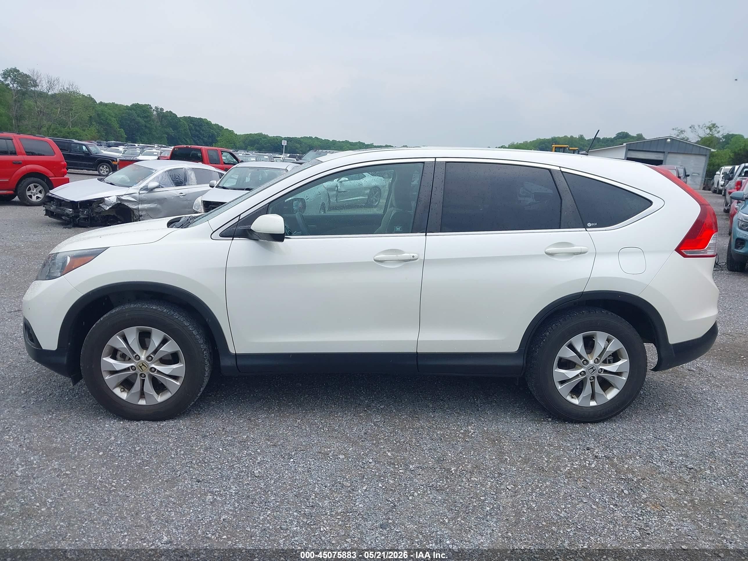 2012 Honda Cr-v Ex Белый vin: 5J6RM4H52CL040225