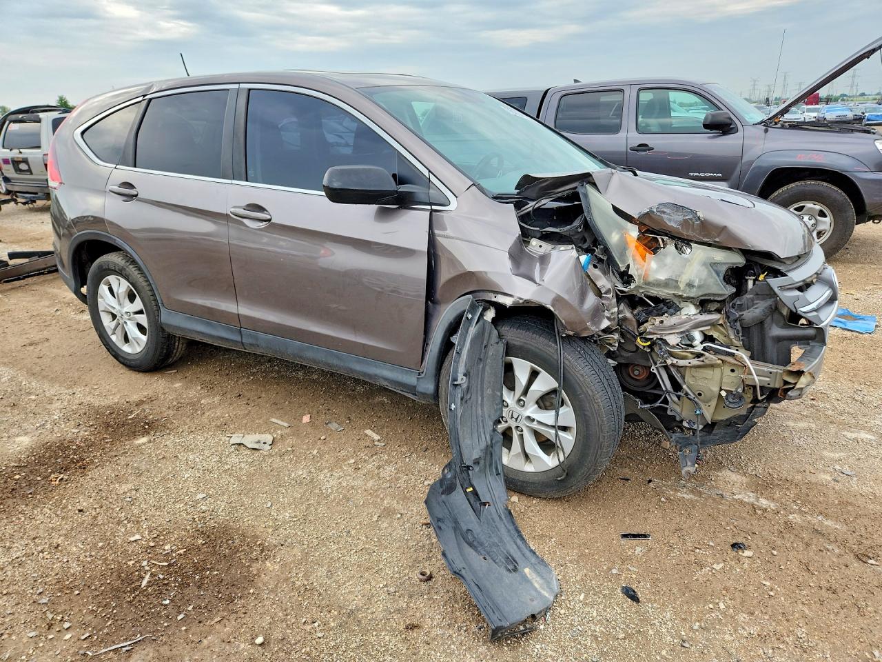 2012 Honda Cr-v Ex Gray vin: 5J6RM4H52CL044534