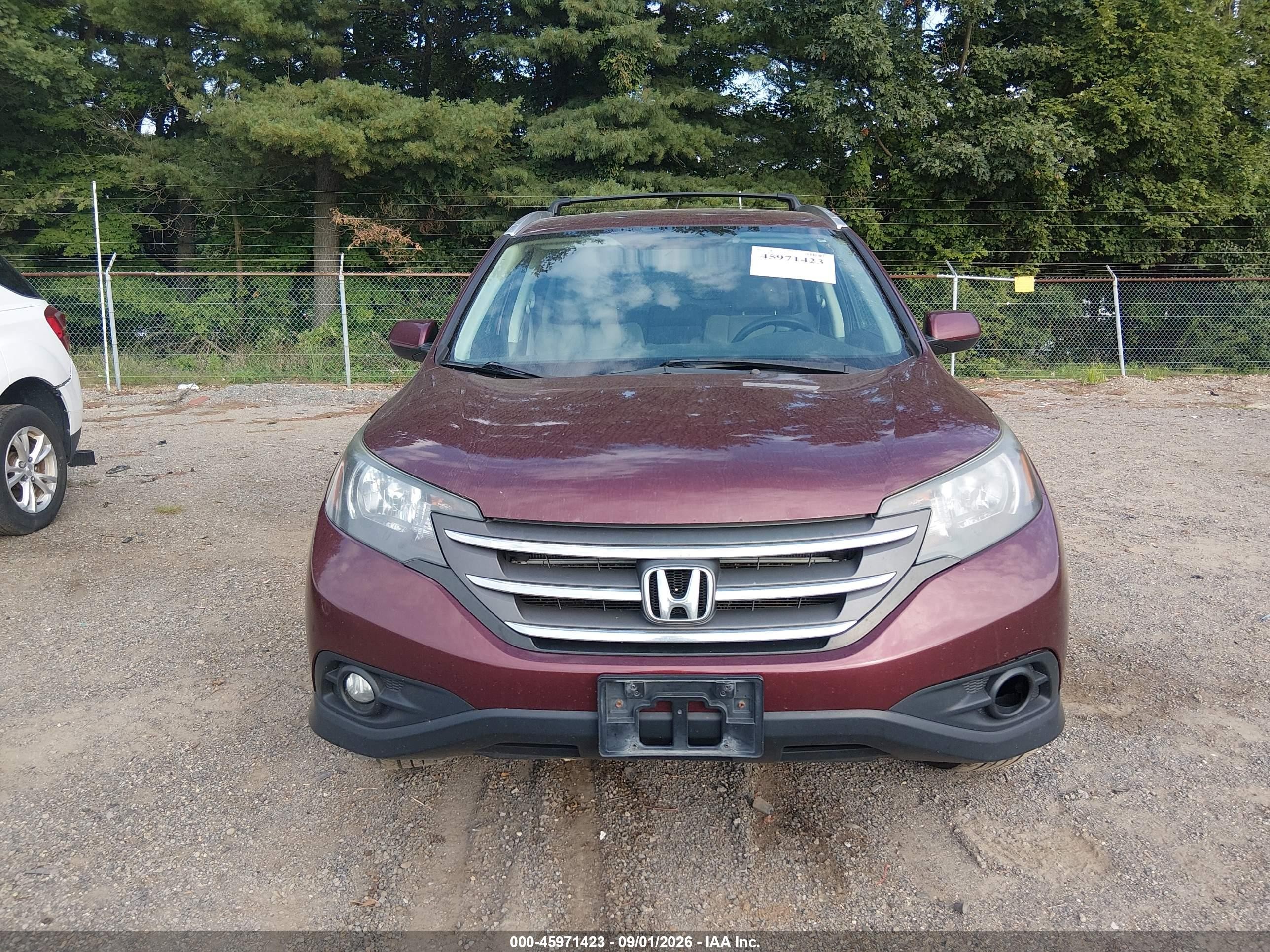 2012 Honda Cr-v Ex Burgundy vin: 5J6RM4H52CL045490