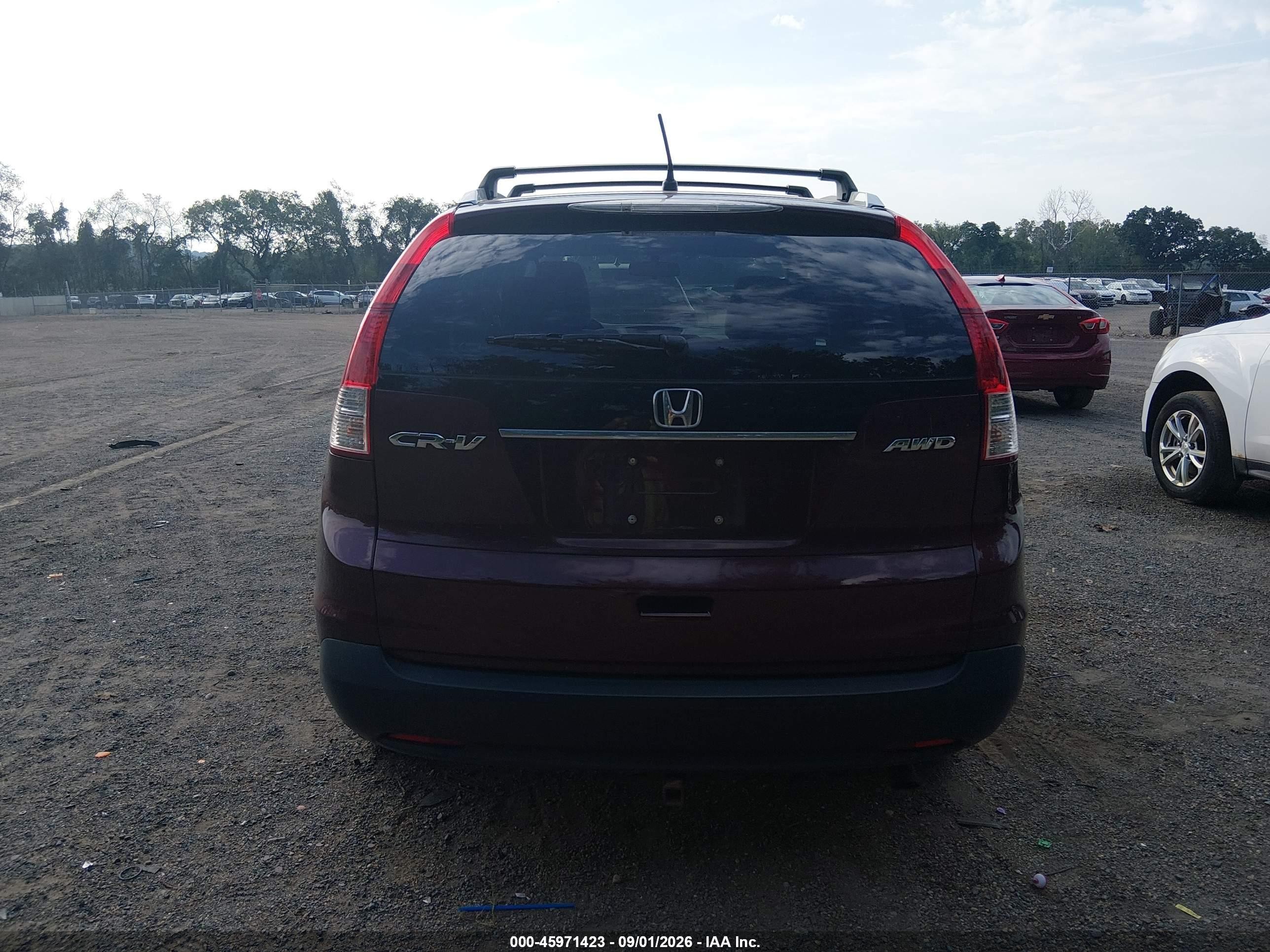 2012 Honda Cr-v Ex Burgundy vin: 5J6RM4H52CL045490